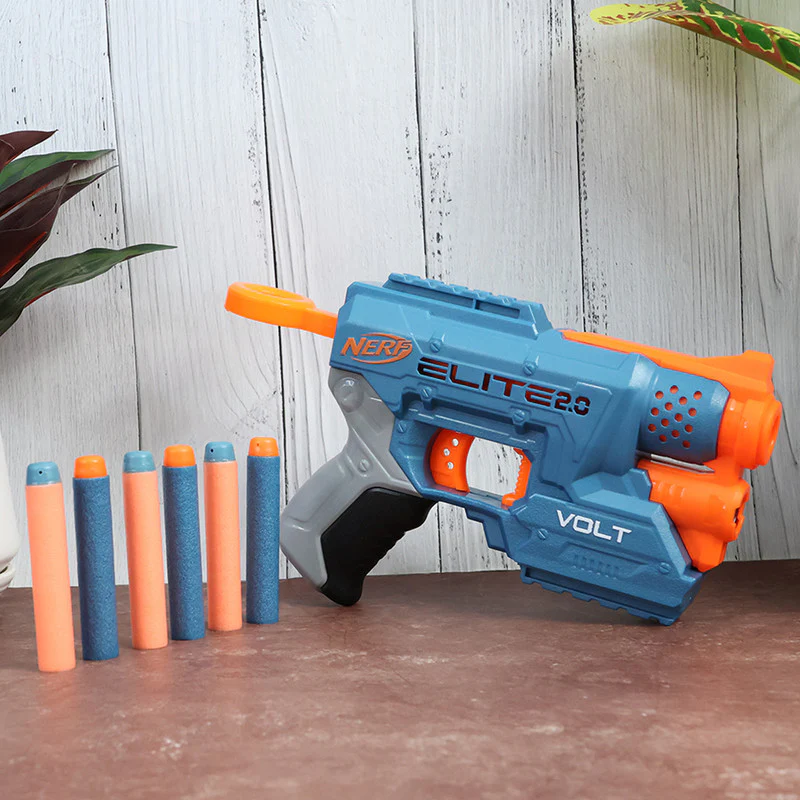 Nerf Elite 2.0 Volt Blaster Compact Foam Dart Gun with Light Beam & 6 Darts - Image 3