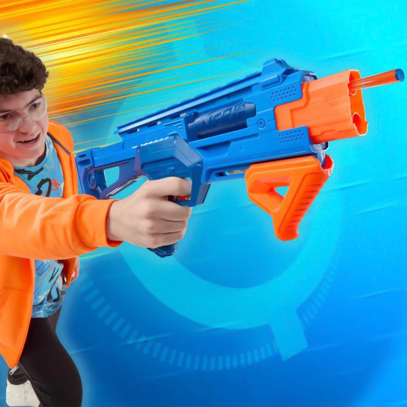 Nerf N-Series Double Impact Blaster High-Performance Foam Dart Gun with 12 Darts - Image 3