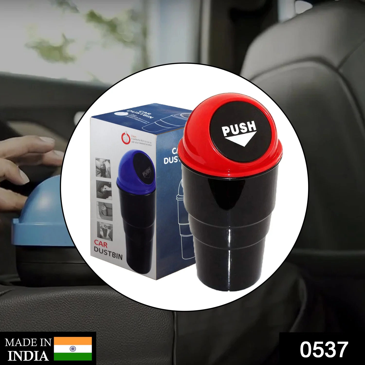 Car Dustbin / Mini Car Trash Bin / Car Ashtray - Image 2