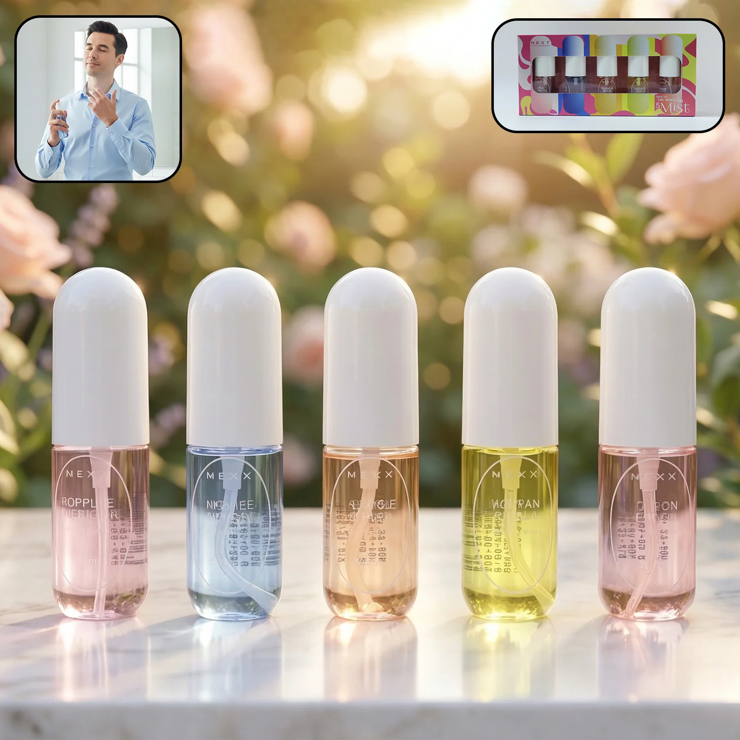 Next Mist Luxury Fragrances Mini Perfume Spray Gift Set (5 Pc, 30 ML Each)