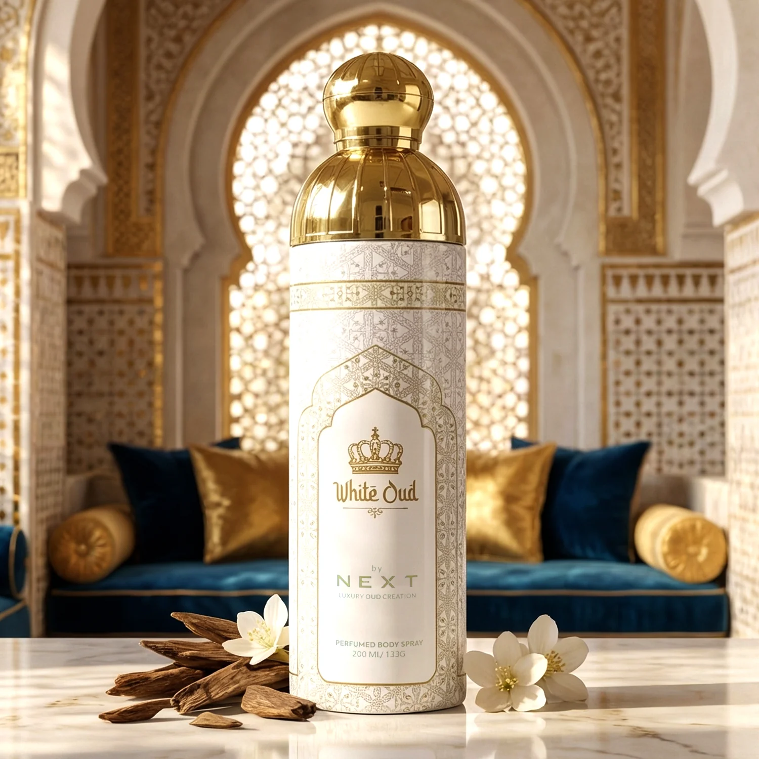 Next White Oud Premium Perfumed Body Spray 200 ML - Image 5