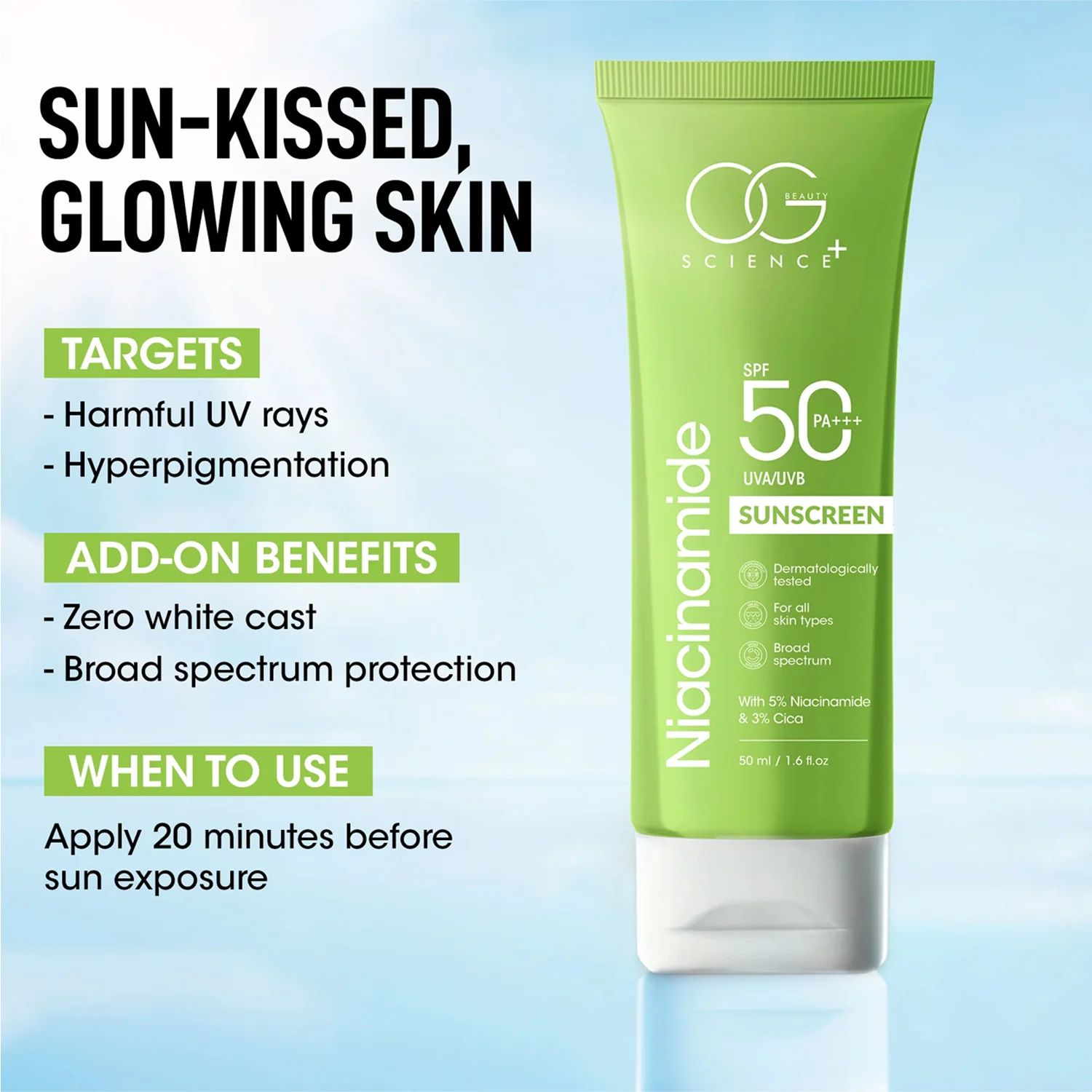 OG Beauty Niacinamide Sunscreen SPF 50 PA+++ - Image 8