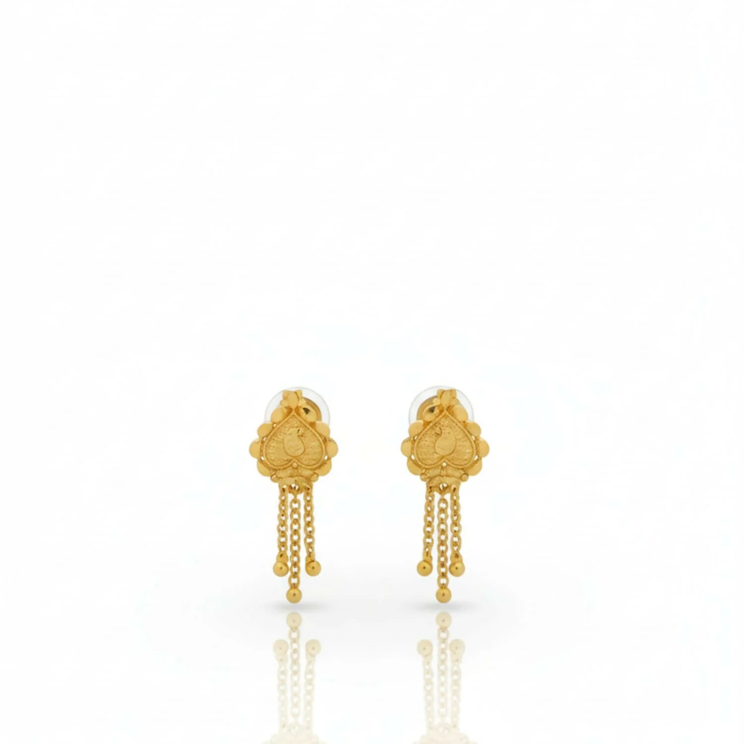 Nice 3 Line Golden Earrings for Women & Girls – Traditional Fancy Gift - Image 4