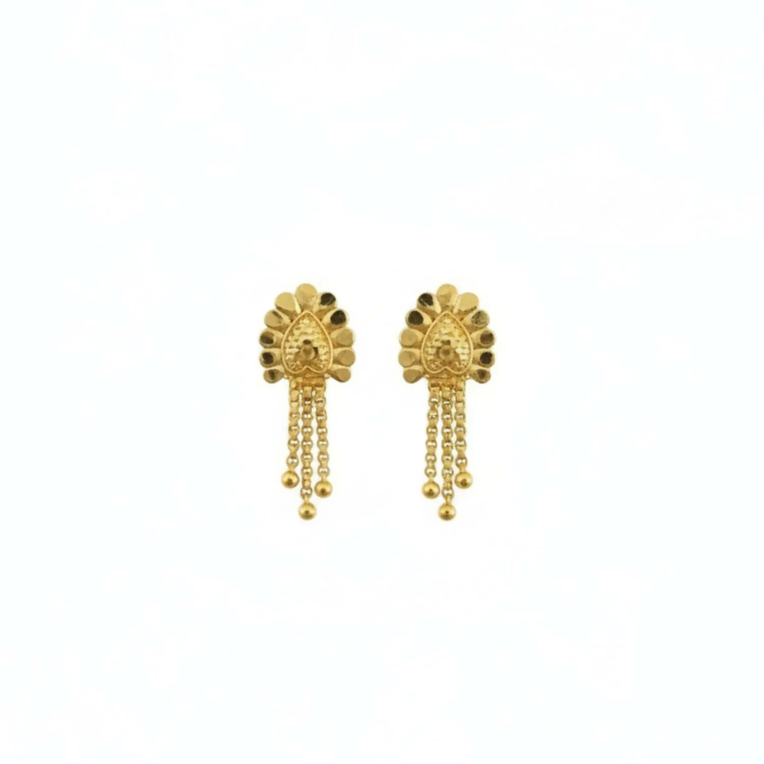Nice 3 Line Golden Earrings for Women & Girls – Traditional Fancy Jewellery Gift - Image 4