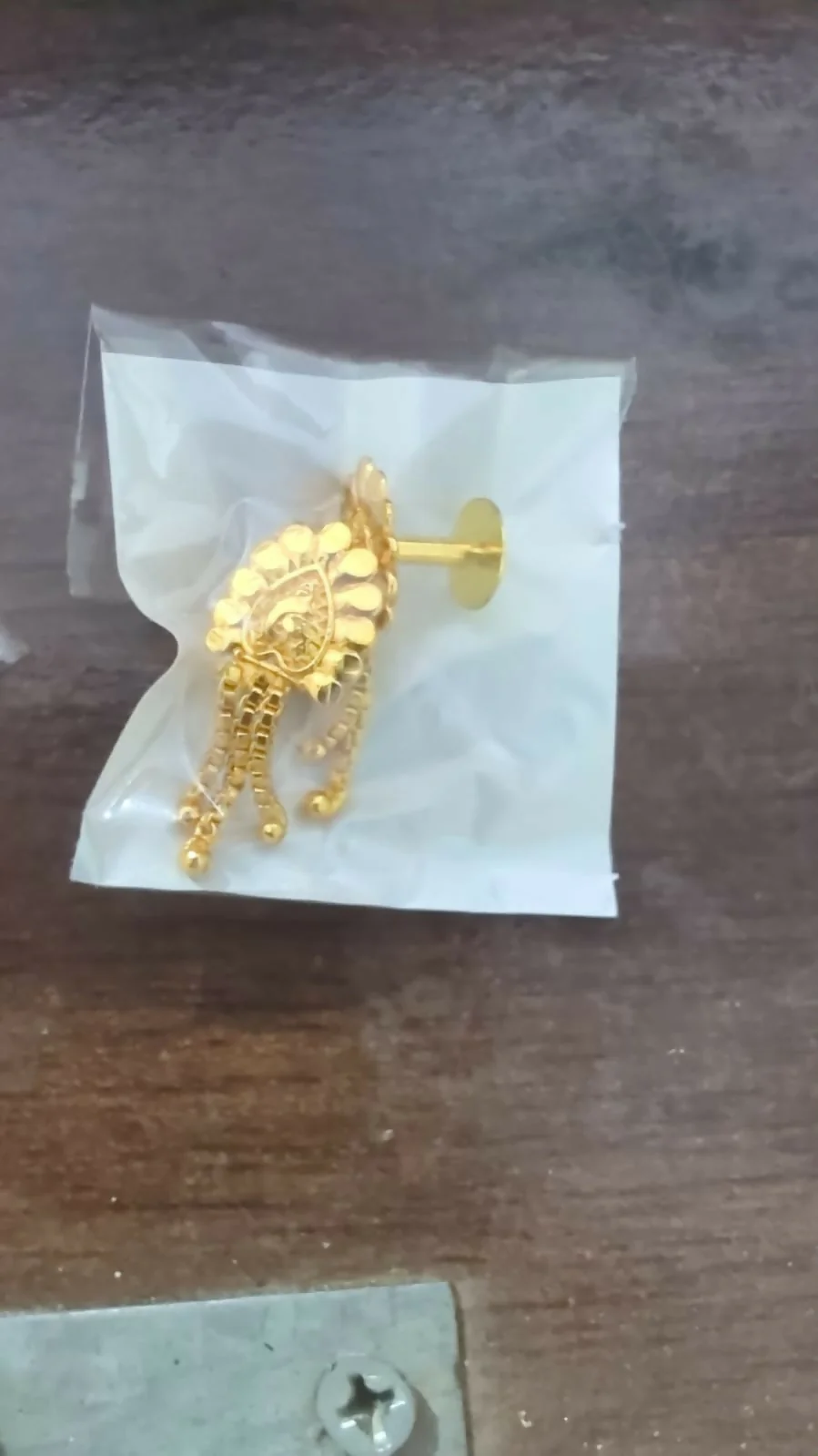 Nice 3 Line Golden Earrings for Women & Girls – Traditional Fancy Jewellery Gift - Image 5