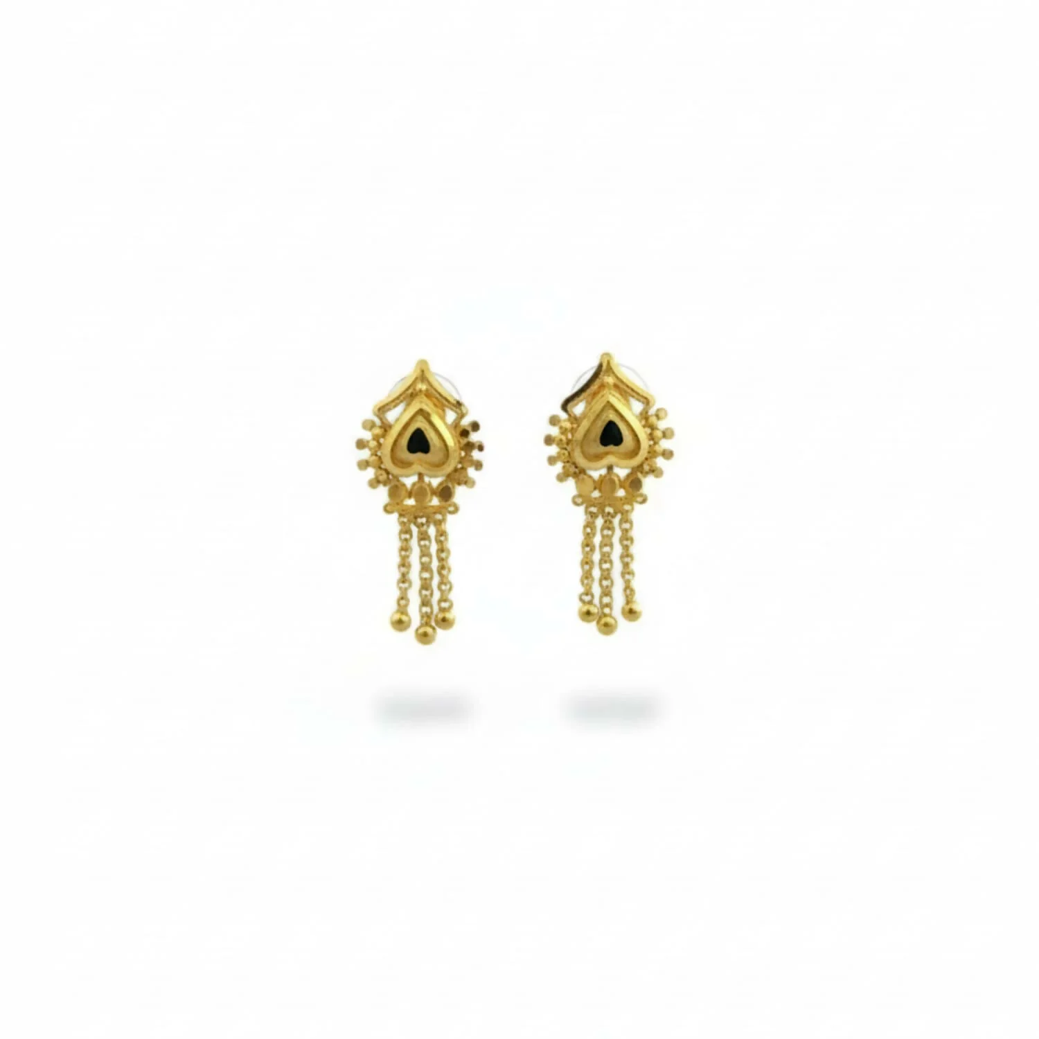 Nice 3 Line Golden Earrings for Women & Girls – Traditional Fancy Jewellery - Image 3