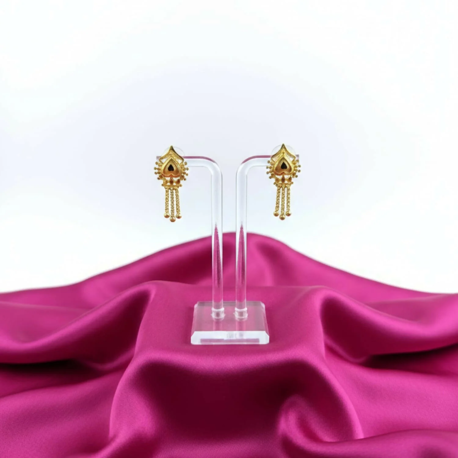 Nice 3 Line Golden Earrings for Women & Girls – Traditional Fancy Jewellery - Image 4