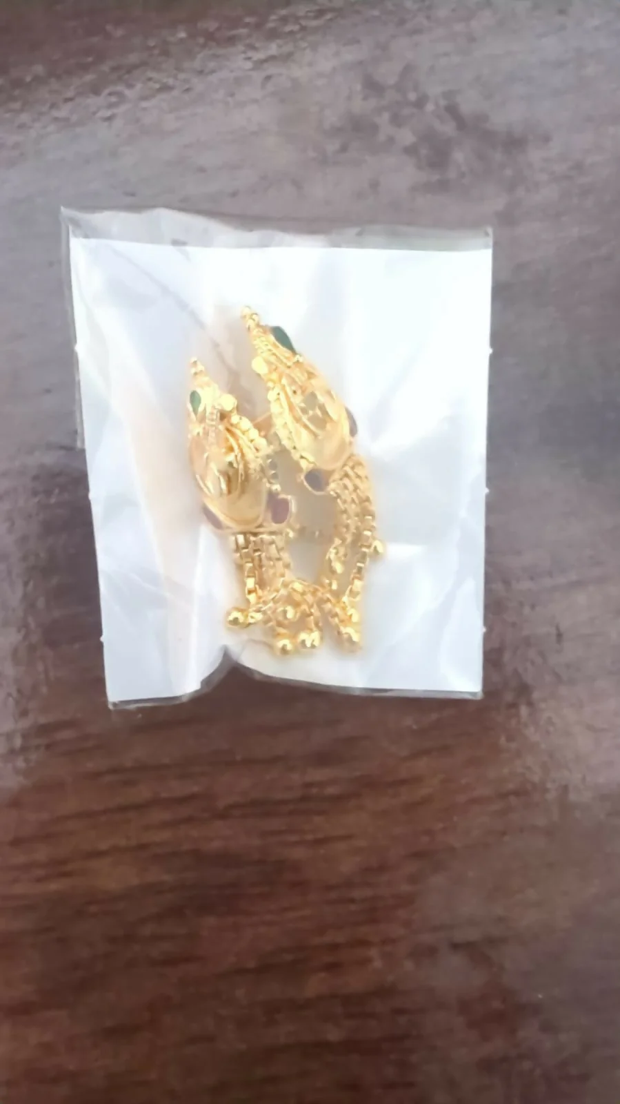 Nice 5 Line Golden Earrings for Women & Girls – Traditional Fancy Jewellery Gift - Image 5