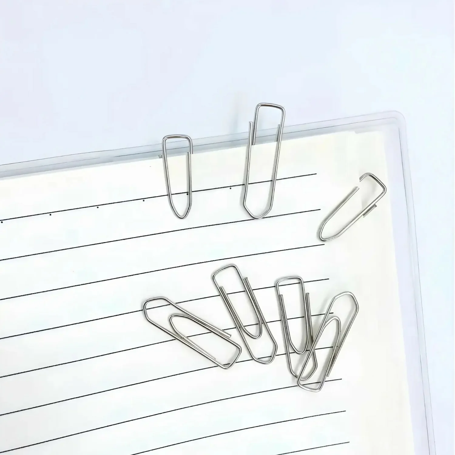 Nickel Plated Paper Clips Strong Metal Wire Clips for Office, School and Home Use (70 Pcs) - Image 2