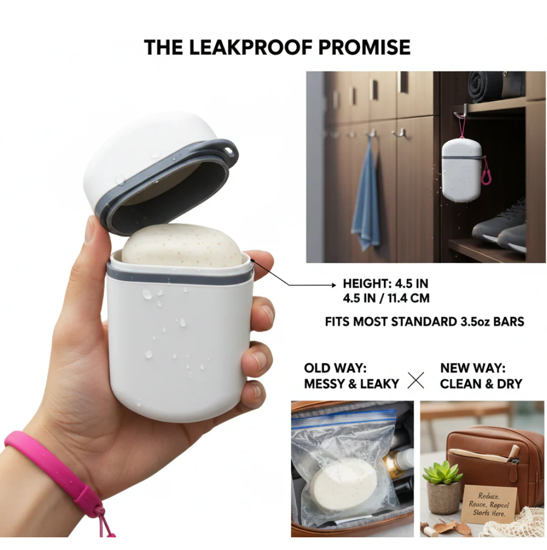 Stylish & Leak-Proof Travel Soap Box (1 Pc) - Image 3