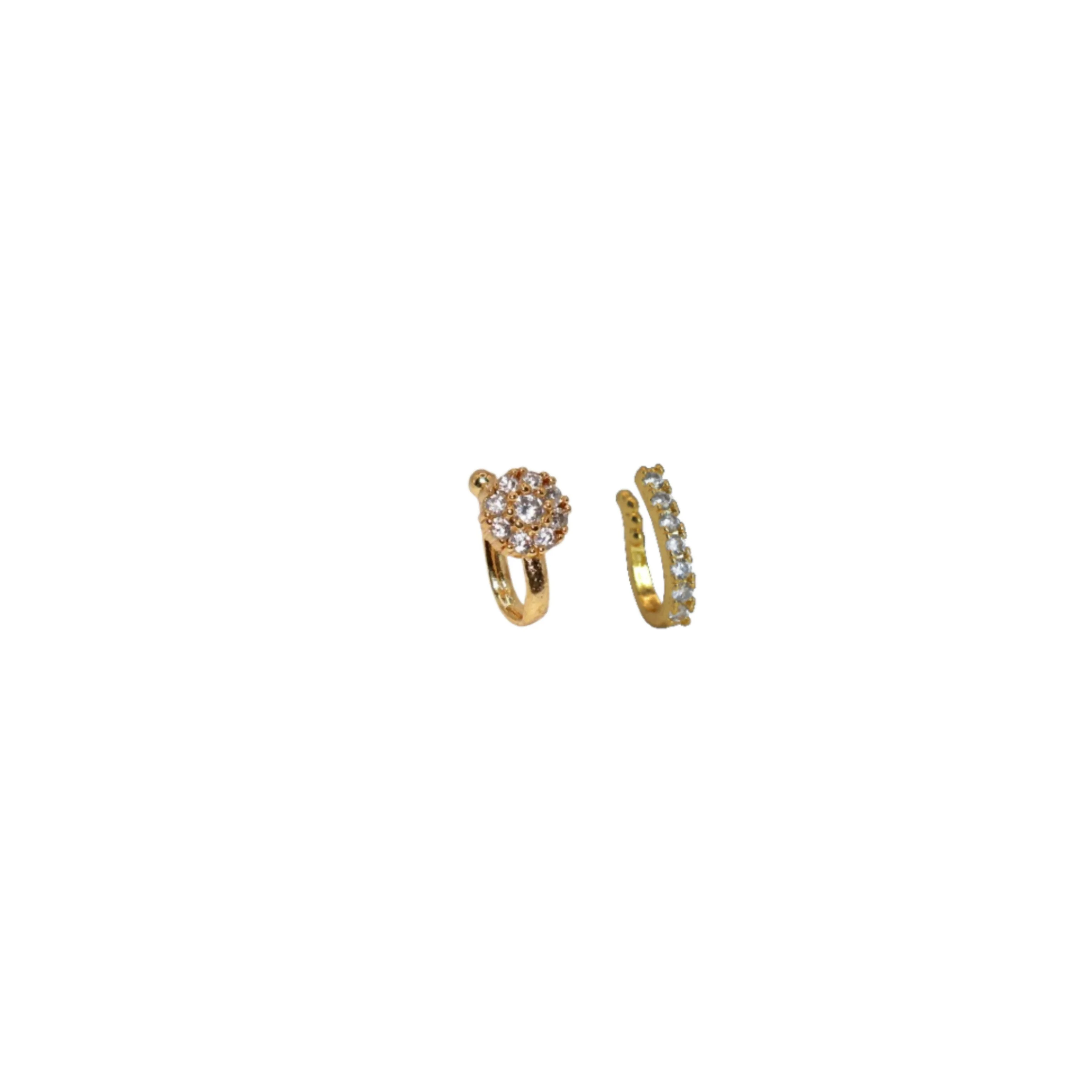 Non-Pierced CZ Crystal Clip-On Nose Ring (Nath) Combo 2 - Image 2