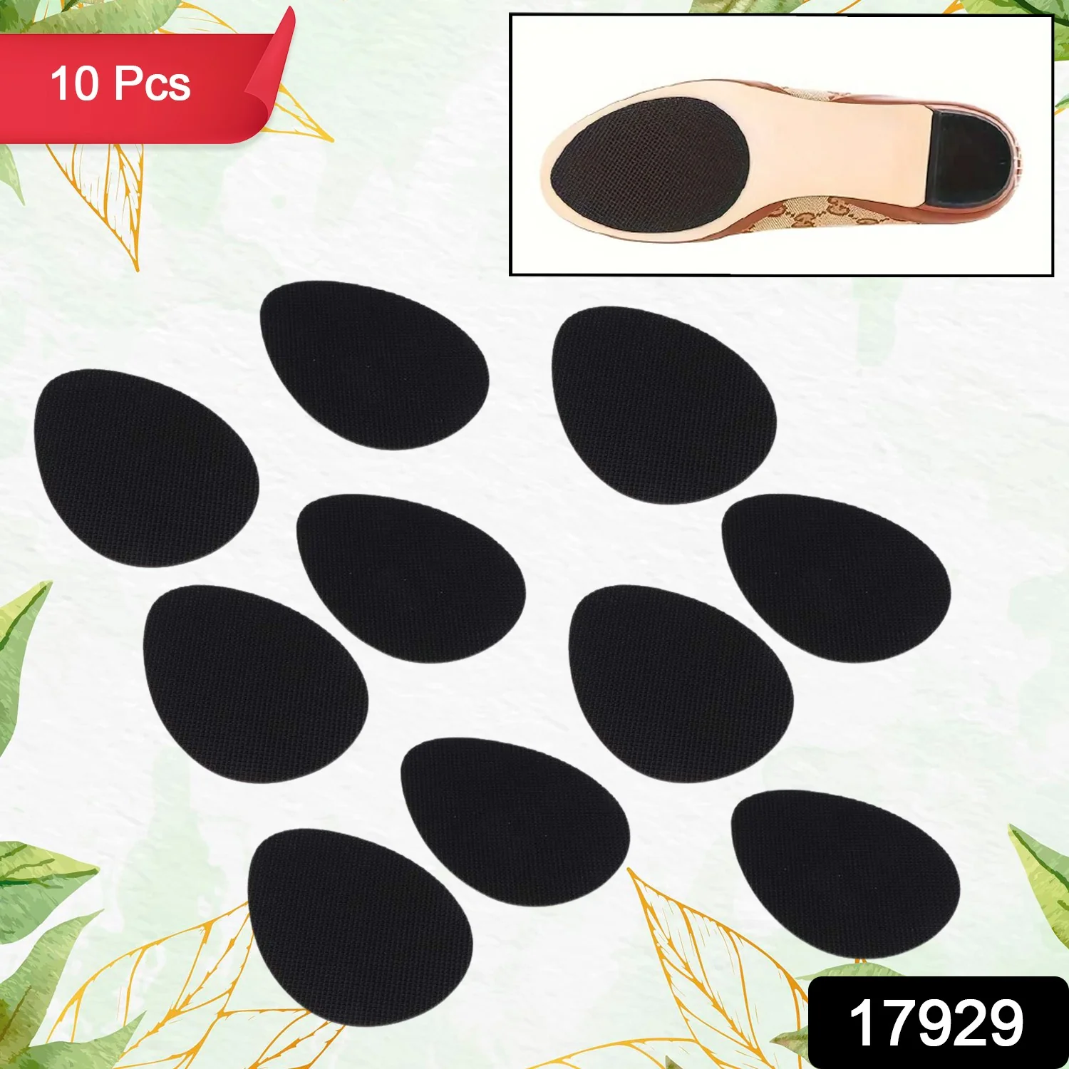 Non-Slip Shoe Pads, Rubber Shoe Sole Protector Pads, High Heels, Boots (10 Pcs Set) - Image 2