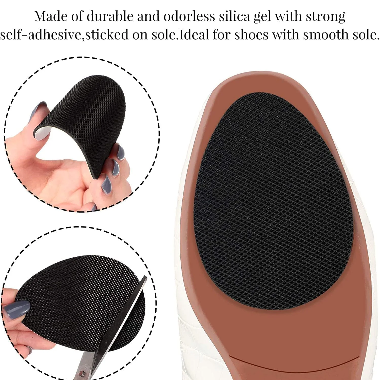 Non-Slip Shoe Pads, Rubber Shoe Sole Protector Pads, High Heels, Boots (10 Pcs Set) - Image 5