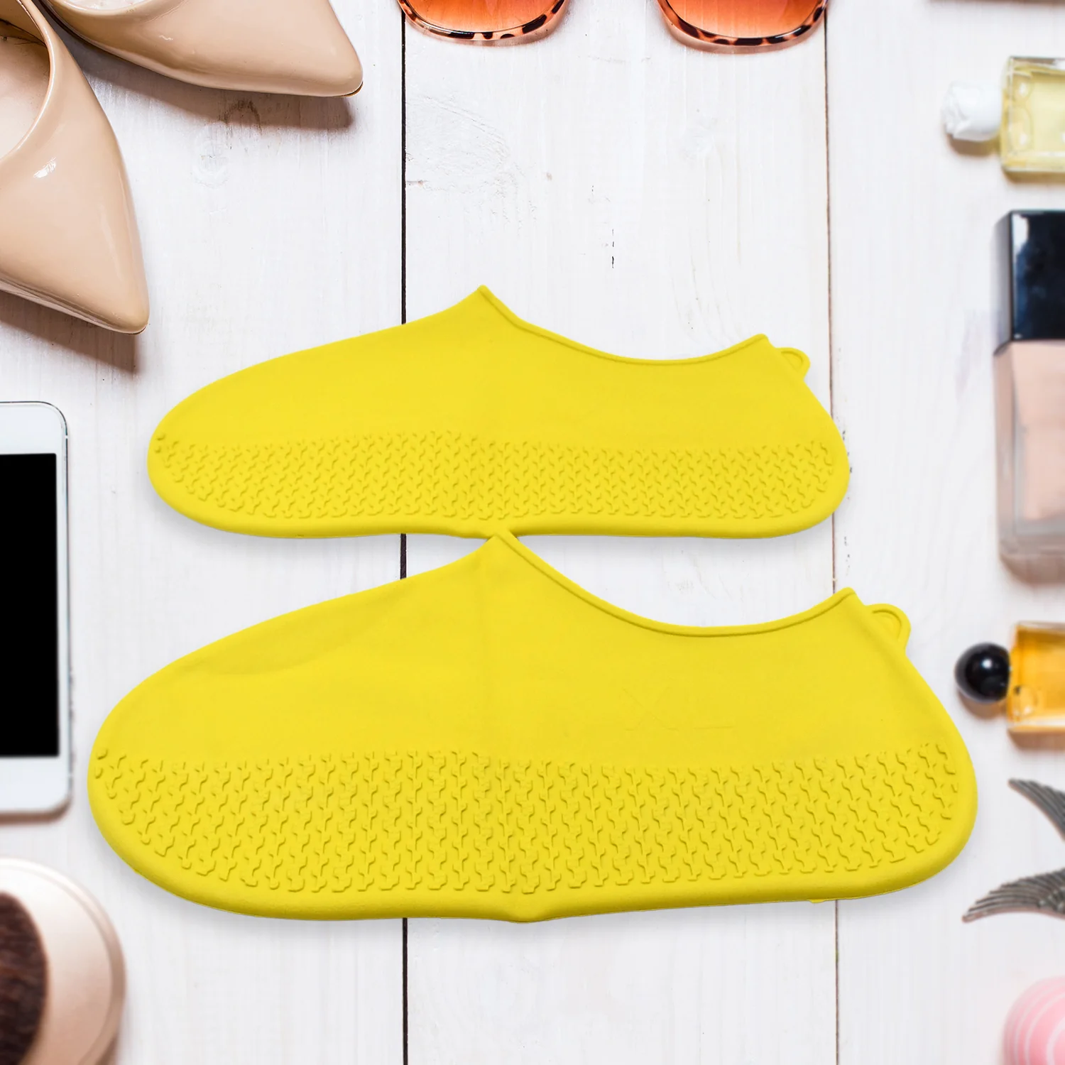 Non Slip Silicone Rain Reusable Waterproof Foldable Boot Shoe Cover XL 1 Pair Mix - Image 3