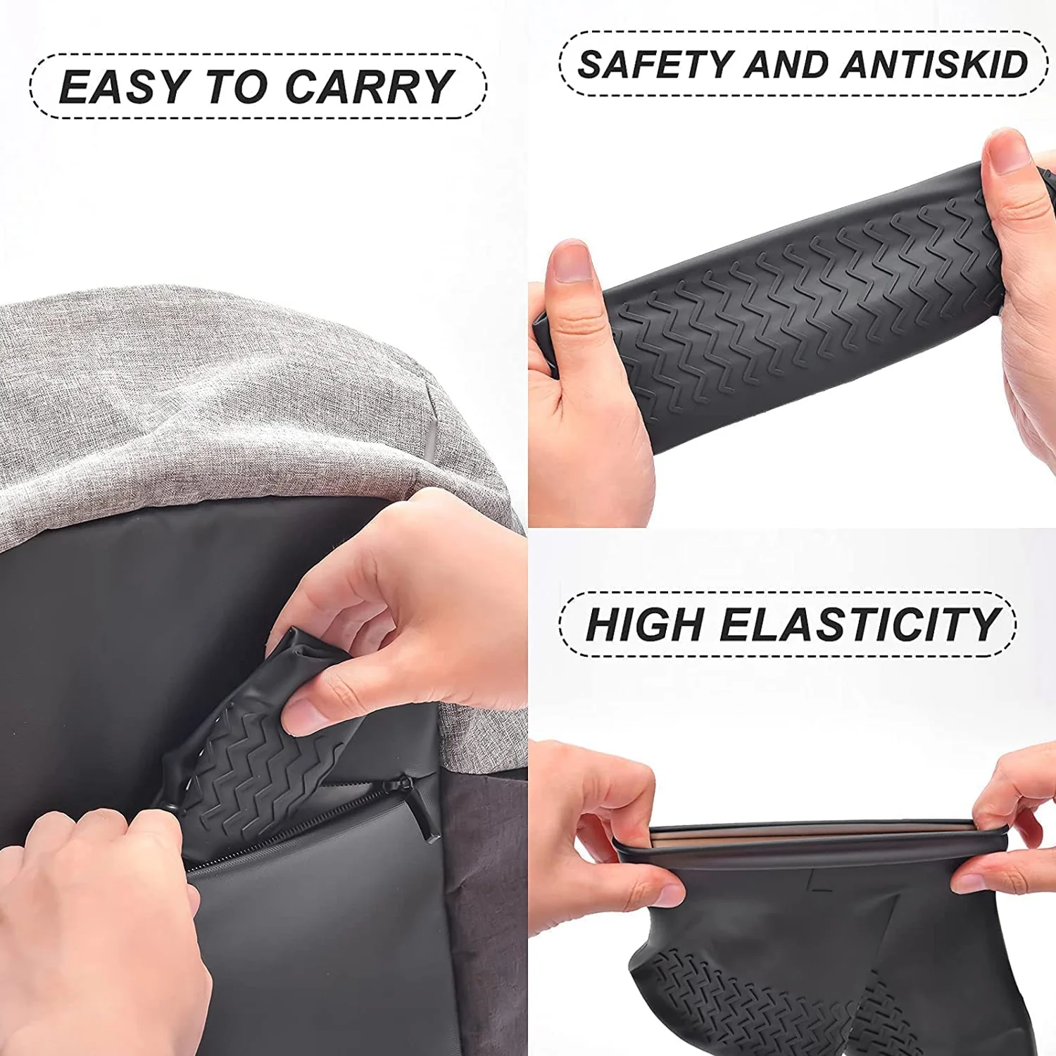 Non Slip Silicone Rain Reusable Waterproof Foldable Boot Shoe Cover XL 1 Pair Mix - Image 6
