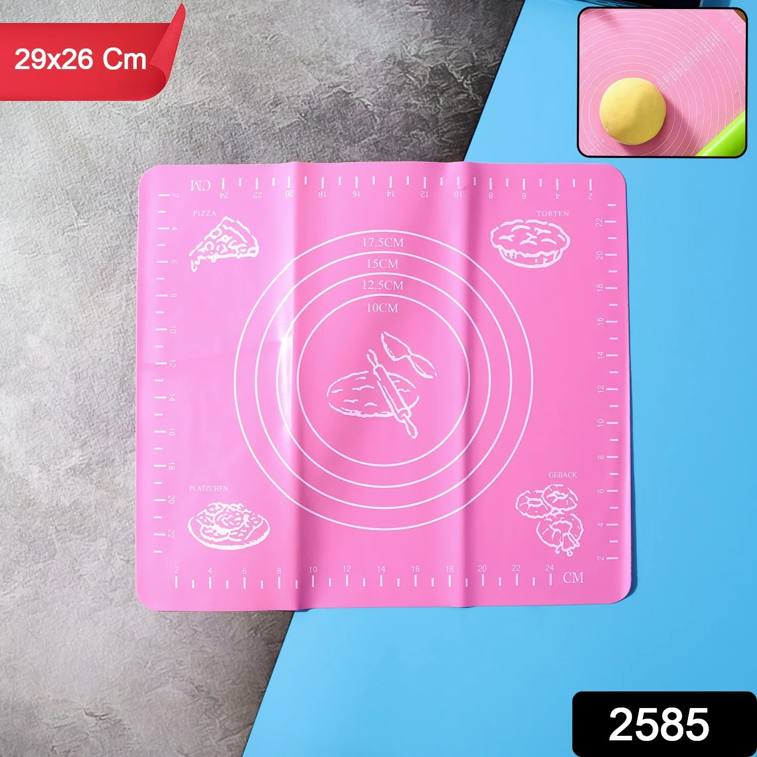Non-Stick Dough Rolling & Baking Mat - (1 Pc / 29x26 Cm) - Image 2