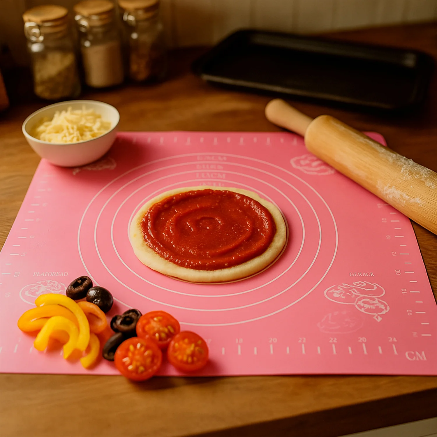 Non-Stick Dough Rolling & Baking Mat - (1 Pc / 29x26 Cm) - Image 3