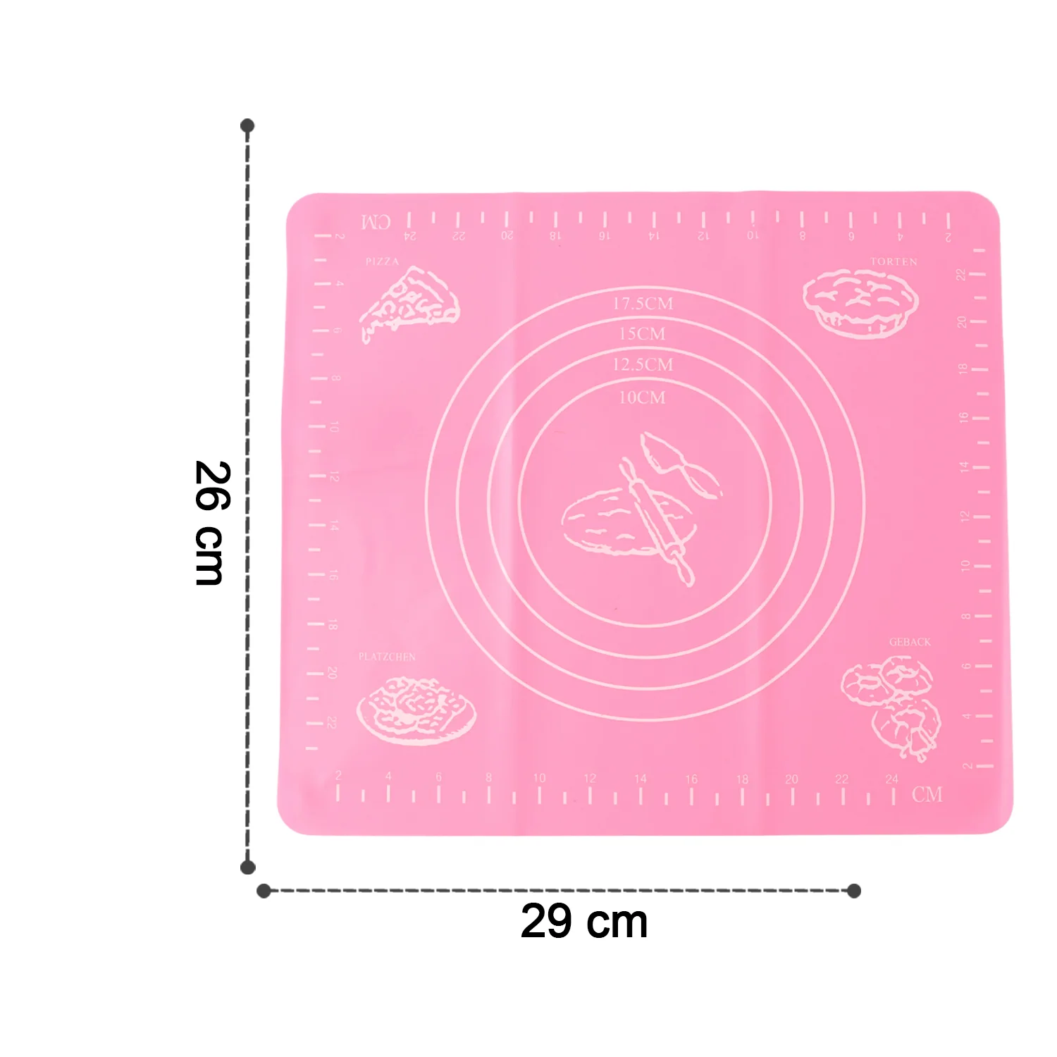 Non-Stick Dough Rolling & Baking Mat - (1 Pc / 29x26 Cm) - Image 4