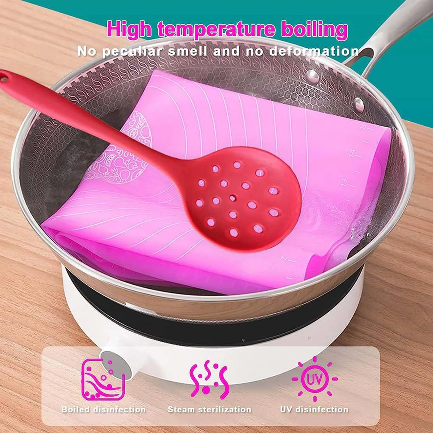 Non-Stick Dough Rolling & Baking Mat - (1 Pc / 29x26 Cm) - Image 6