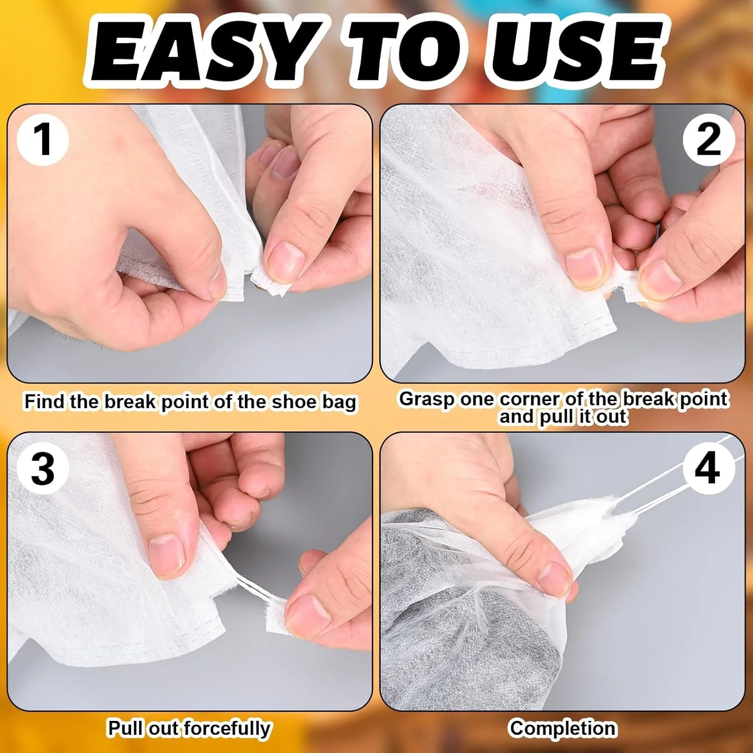 Non-Woven Drawstring Shoe Storage Bag (48 x 31 cm / 1 Pc) - Image 3