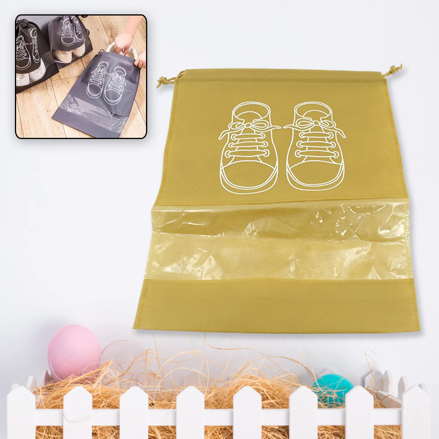 Beach Bag Shoes Storage Bag Closet Organizer (1 Pc ) - Image 6