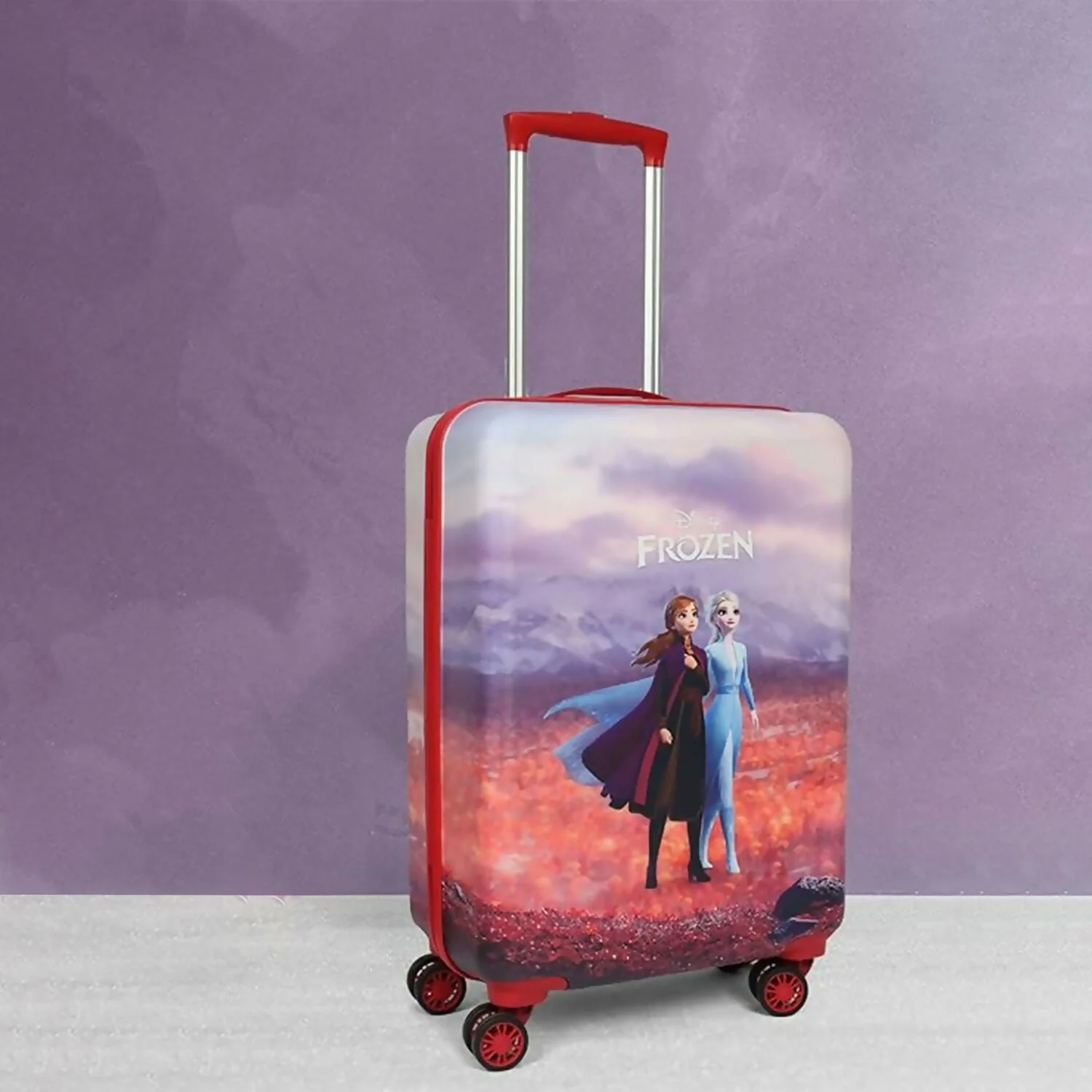 NOVEX Disney Frozen Red Travelling Kids Trolley Bags for Girls Luggage 4 Wheels ( Blue /22 Inch) - Image 3