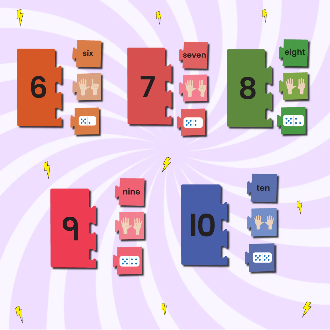 Numbers & Counting Puzzle - Ages 3+ (44 cardboard puzzle pieces) Find & Match series - Image 4