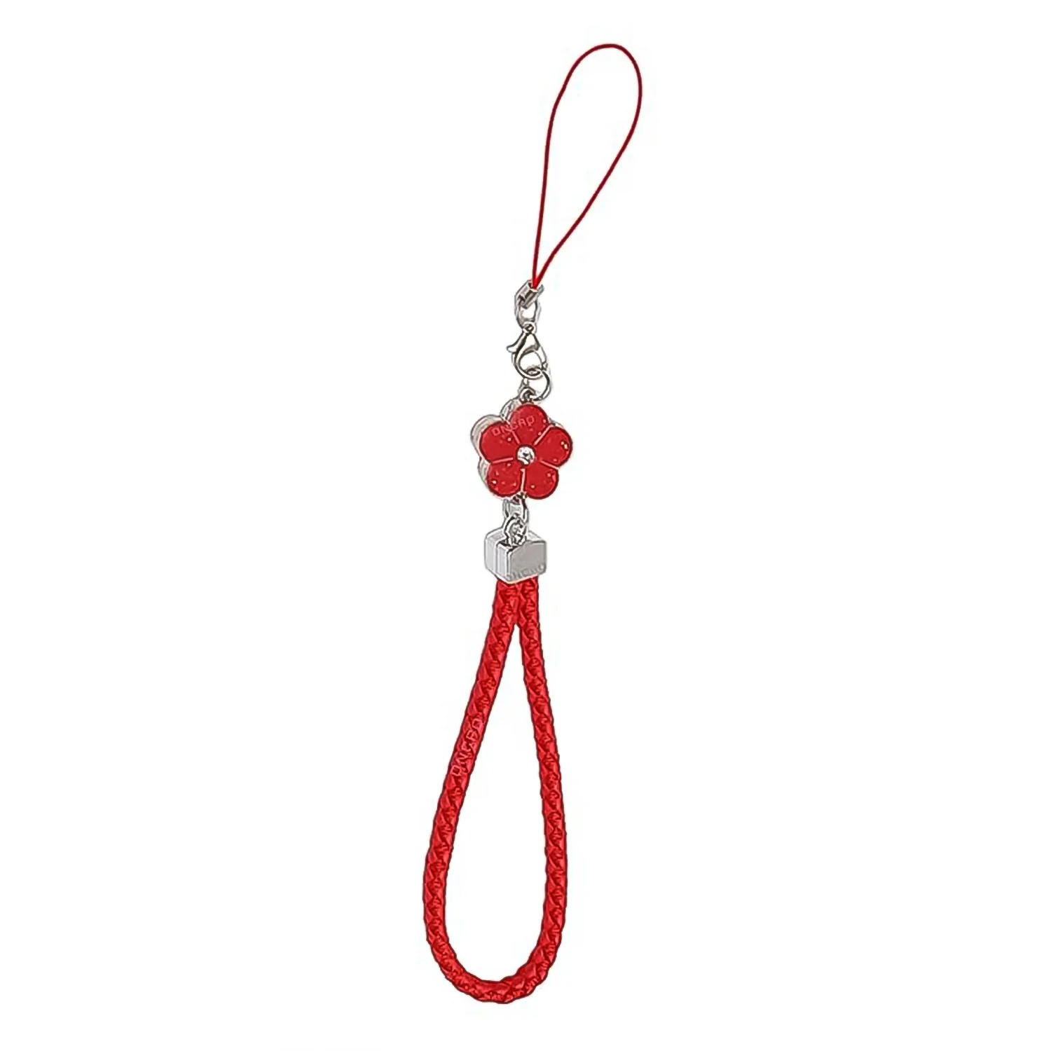 Flower Shape Metal Alloy Pendant with Braided Leather Hand Strap (1 Pc) - Image 5
