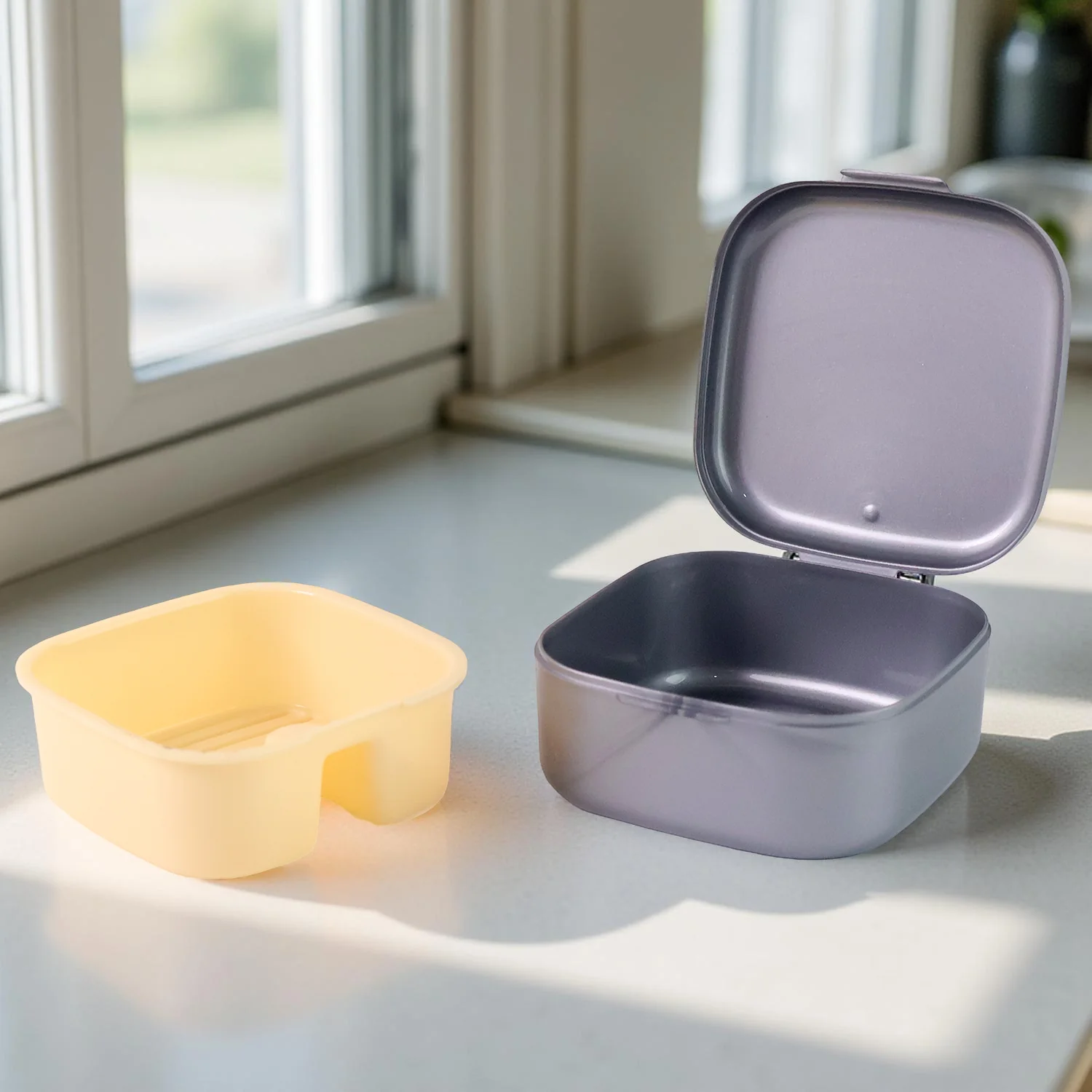Oblivion Teeth Storage Box with Lid and Inner Tray, DENTURE CASE (1 Pc) - Image 7