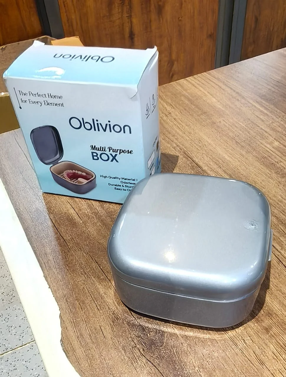 Oblivion Teeth Storage Box with Lid and Inner Tray, DENTURE CASE (1 Pc) - Image 9