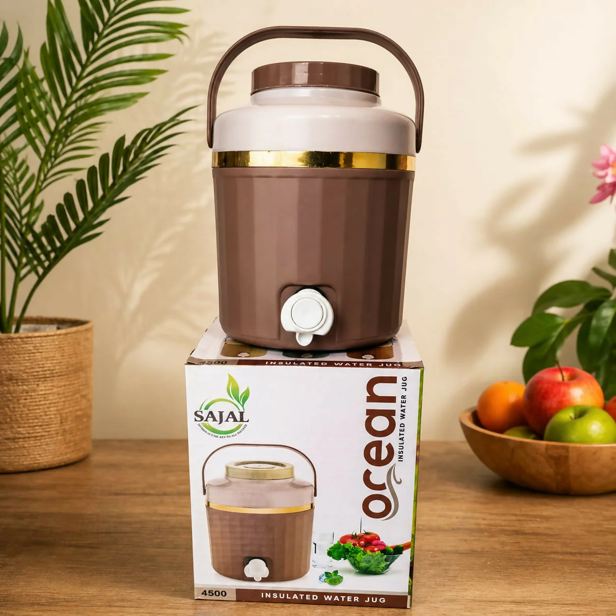 Ocean Insulated Water Jug with Tap 4500ml Pc BPA-Free Hot & Cold Dispenser - Image 6