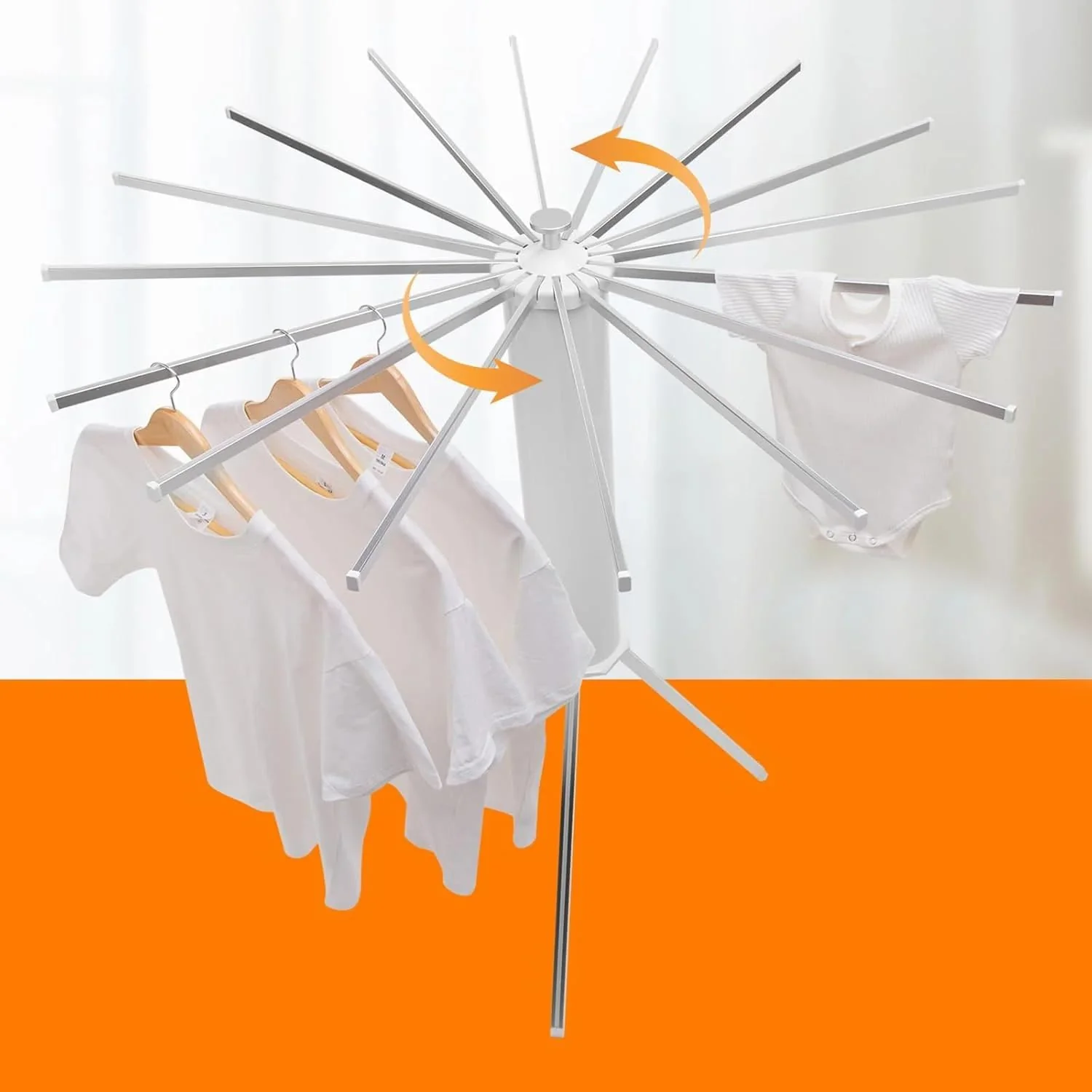 Octopus Rotating Clothes Drying Rack Stand (1 Pc) - Image 8