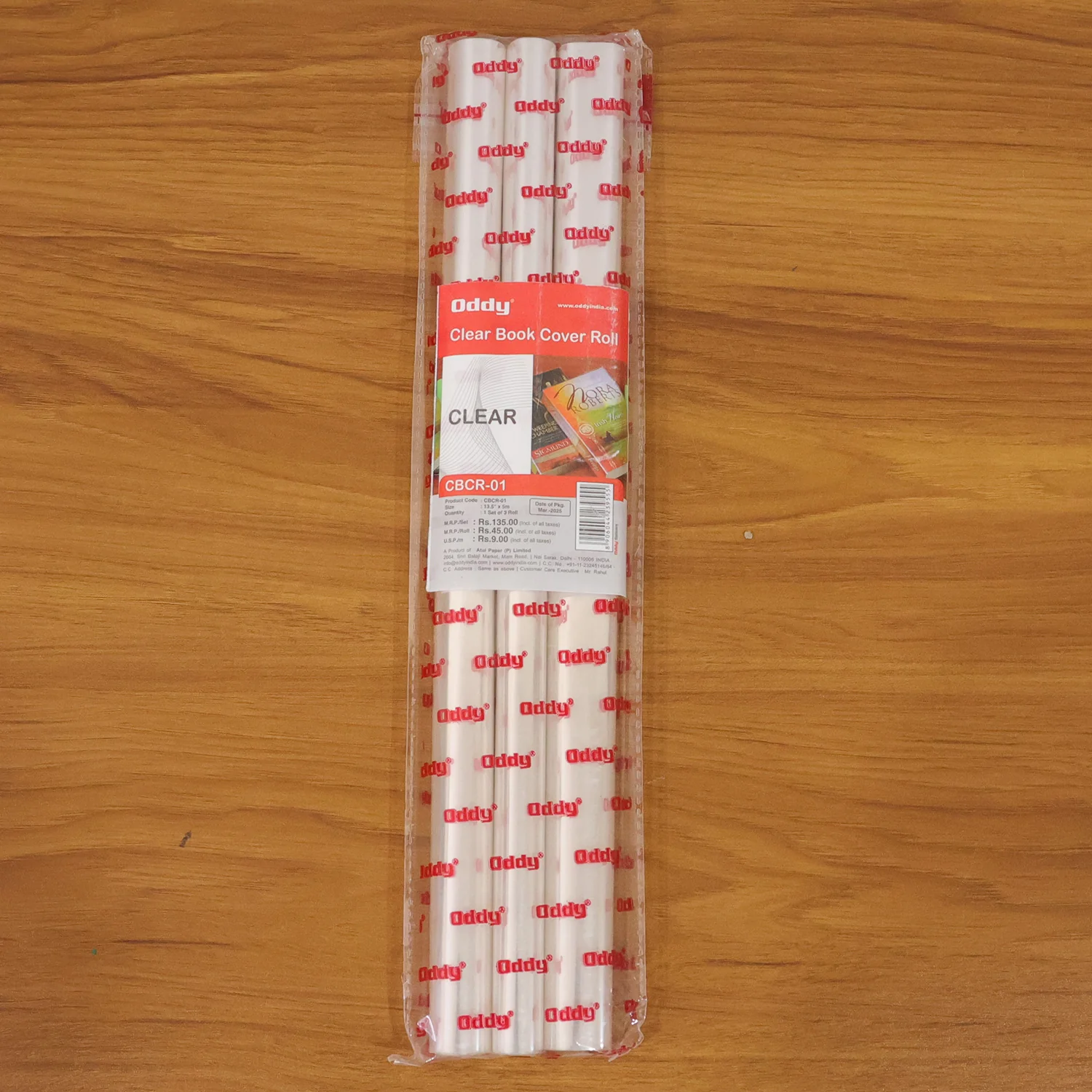 Oddy Clear Book Cover Roll (13.5 Inch x 5 Meter 3 Roll Set) - Image 9