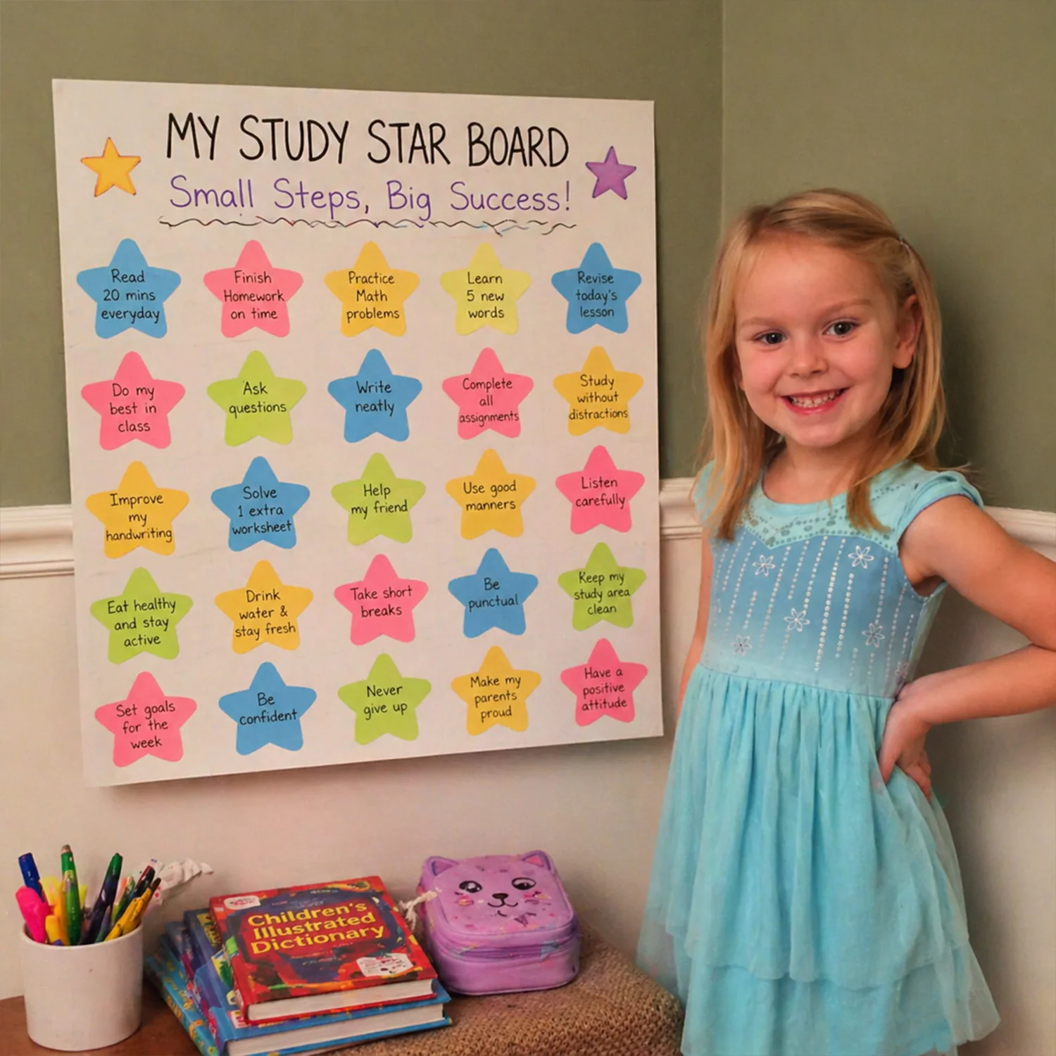 Oddy Fun Star Restick Sticky Notes – 1 Pc, Colorful Star-Shaped Sticky Notes - Image 3
