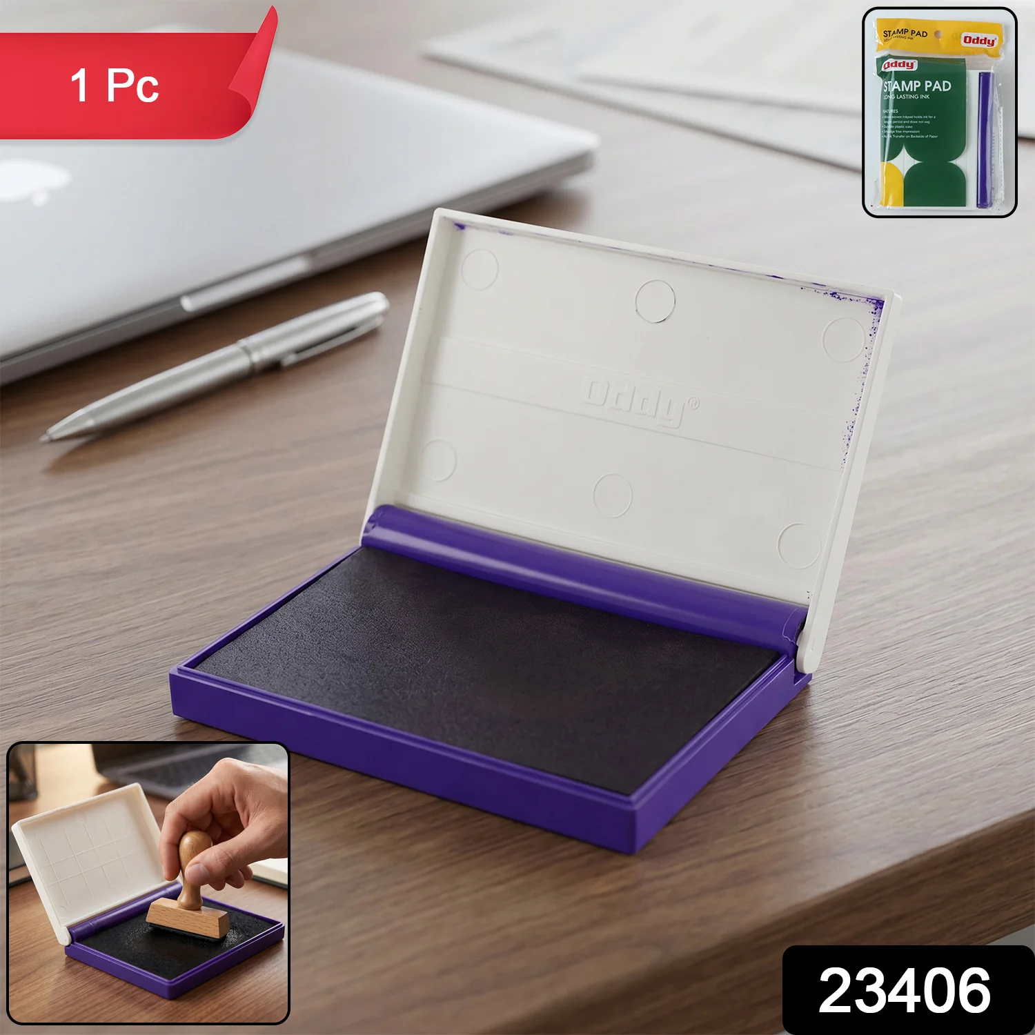 Oddy Premium Ink Stamp Pad For Office (1 Pc) - Image 2