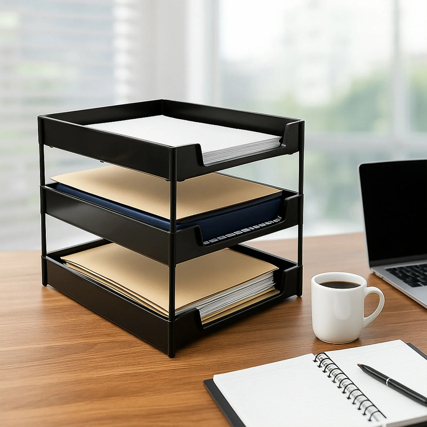 Officemate 3-Layer Executive Document Tray  (37.5 cm x 27.5 cm x 25.5 cm) - Image 3
