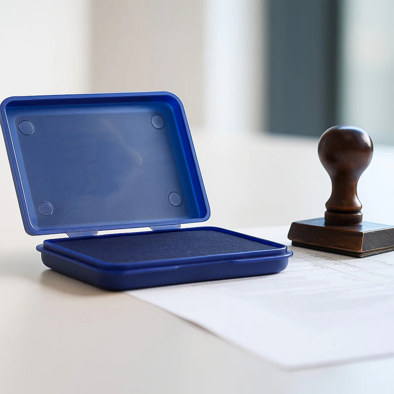 Officemate Feather Touch Stamp Pad Medium – Blue Colour (108mm × 65mm) - Image 2