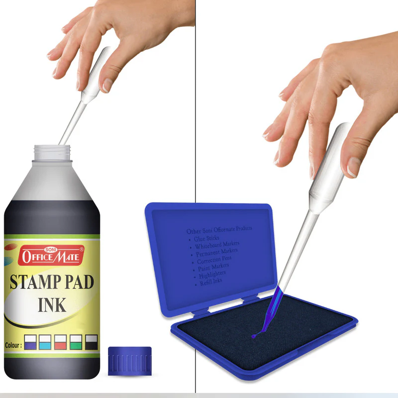 Officemate Feather Touch Stamp Pad Medium – Blue Colour (108mm × 65mm) - Image 4