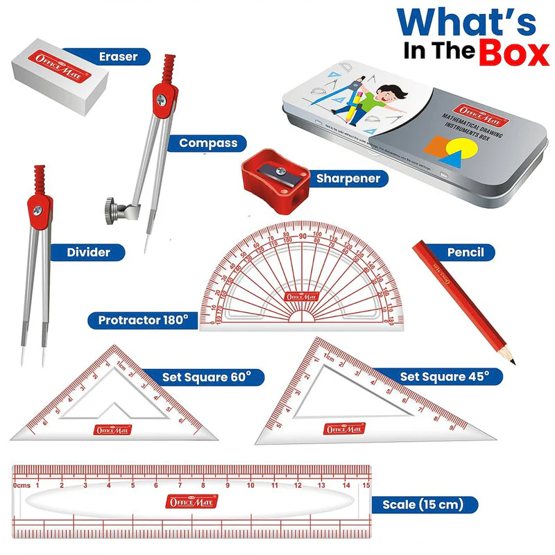 Officemate Mathematical Drawing Instrument Box - Image 3