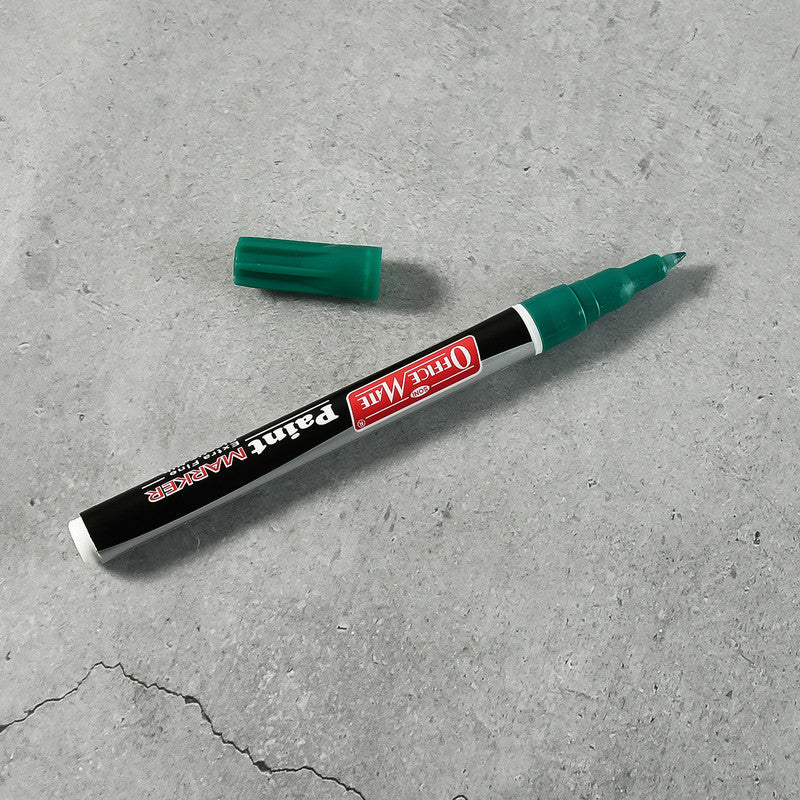 Officemate Paint Marker – Green Colour Extra Fine Plastic Nib - Image 4