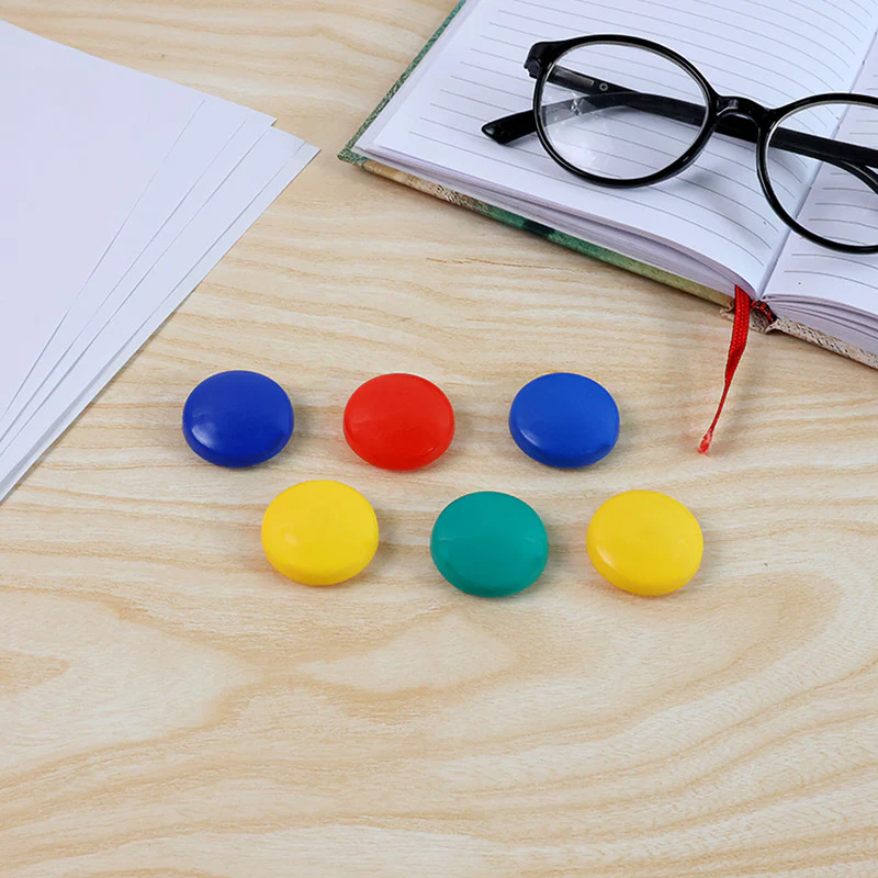 Officemate Plasty Magnetic Symbols – Multicolour Round Magnets (Set of 6) - Image 4