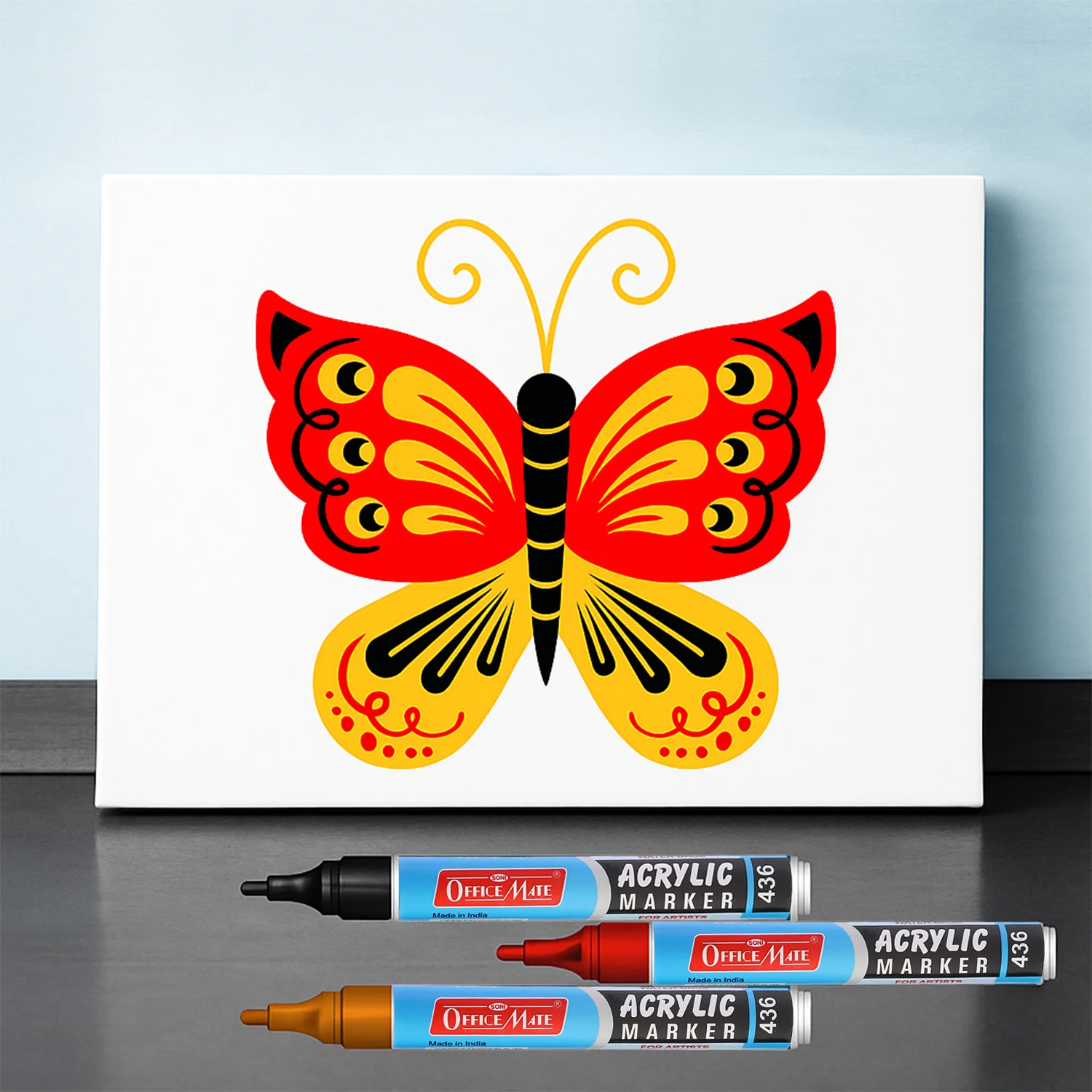 Officemate Acrylic Marker Pen Set – 5-Color Pack, Quick-Dry & Water-Based - Image 5