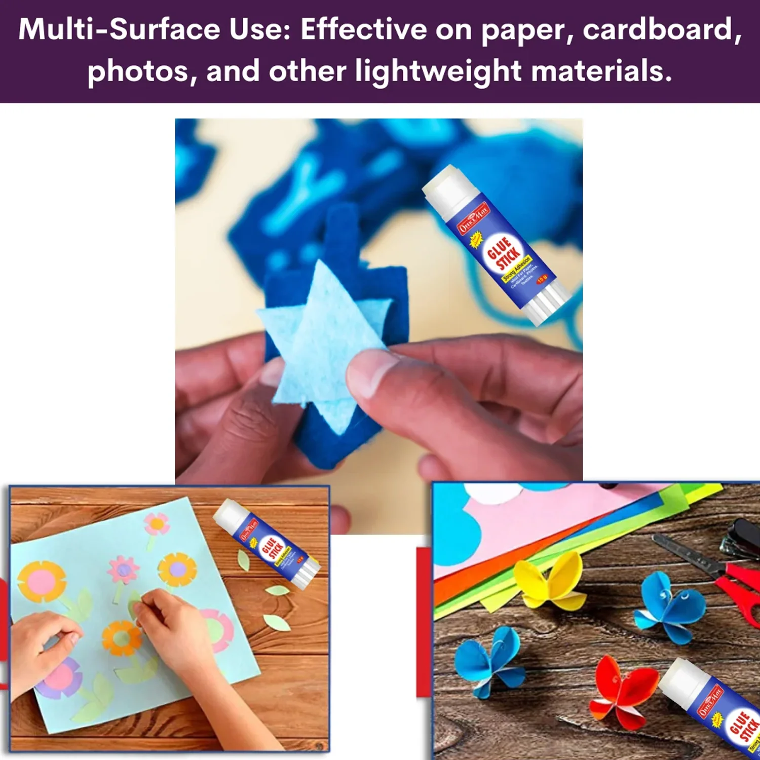 Officemate Glue Stick 15g – Adhesion, Non-Toxic, Smooth & Mess-Free Application - Image 3