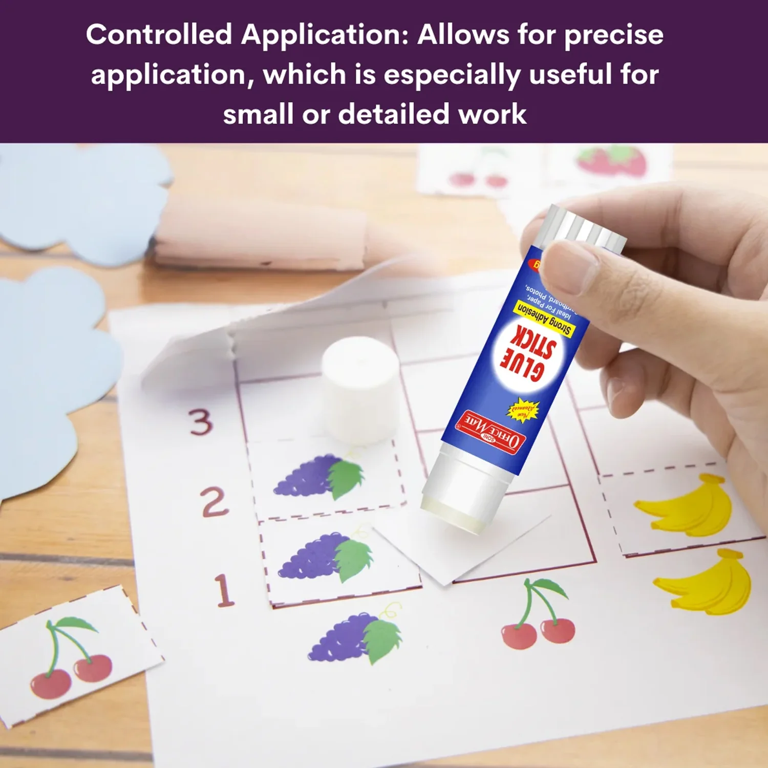 Officemate Glue Stick 15g – Adhesion, Non-Toxic, Smooth & Mess-Free Application - Image 6