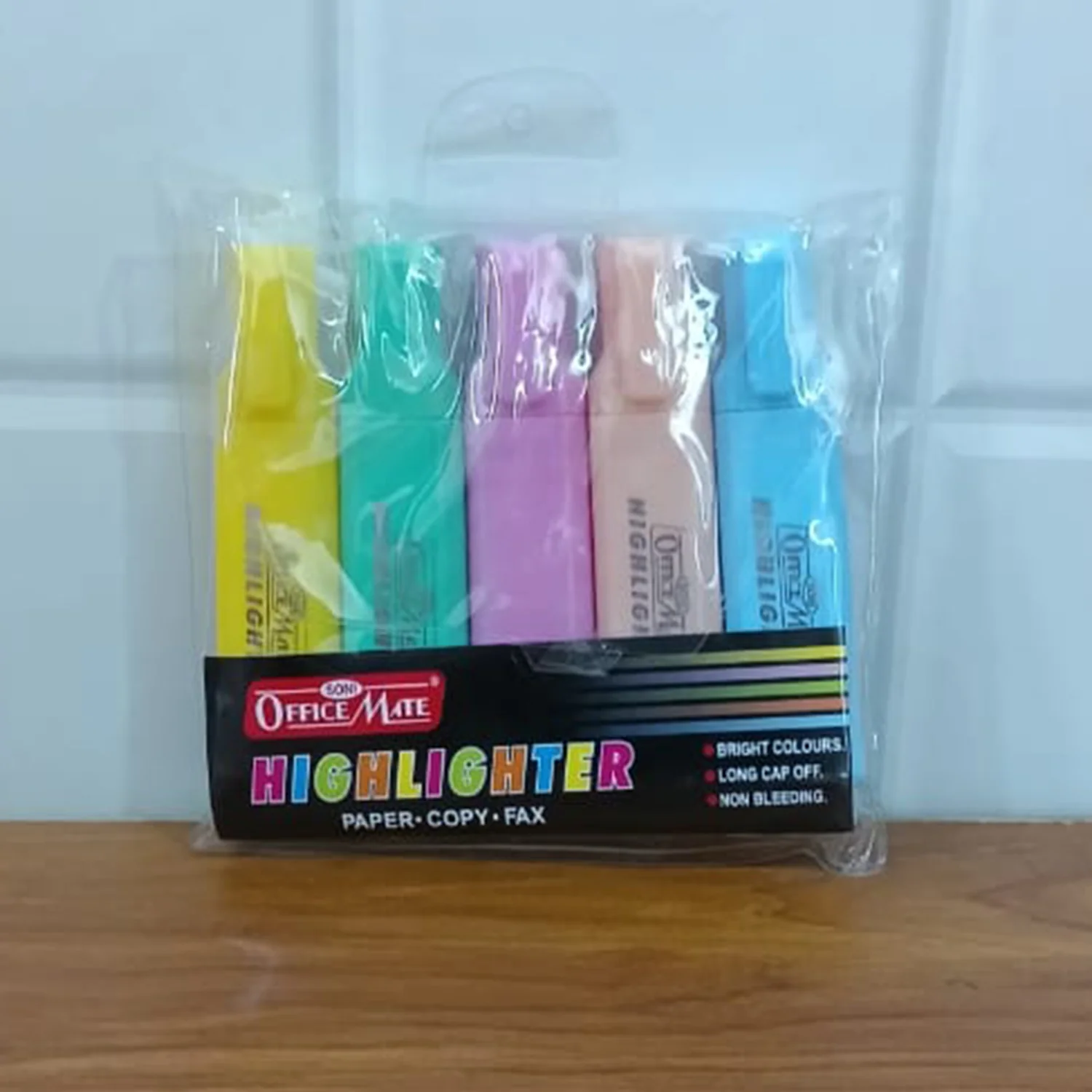 Officemate Highlighter Pen Set – Pack of 5 Bright Long-Lasting Highlighters - Image 8