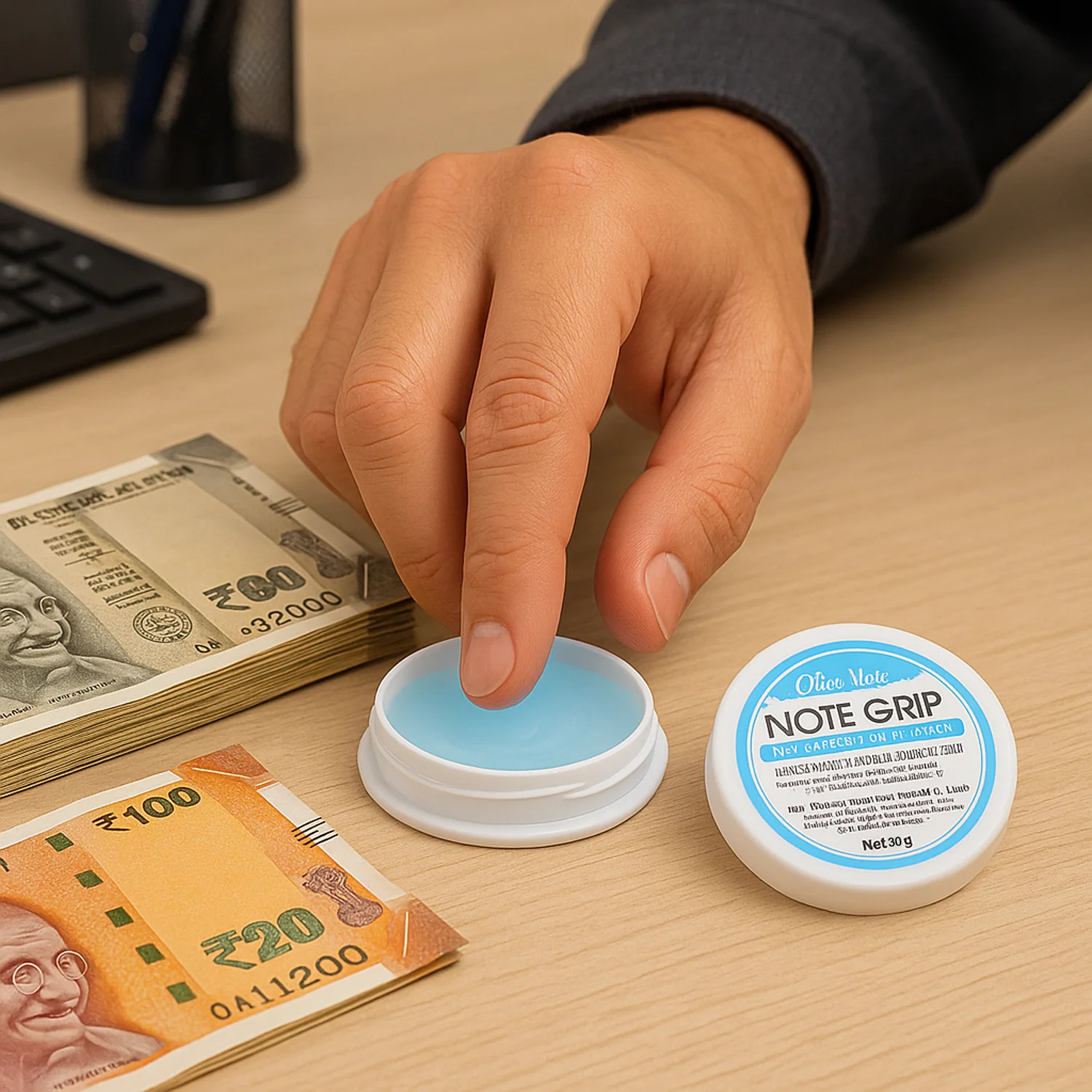 Officemate Note Grip 30g – Non-Sticky Gel for Easy Note Counting & Page Turning - Image 4