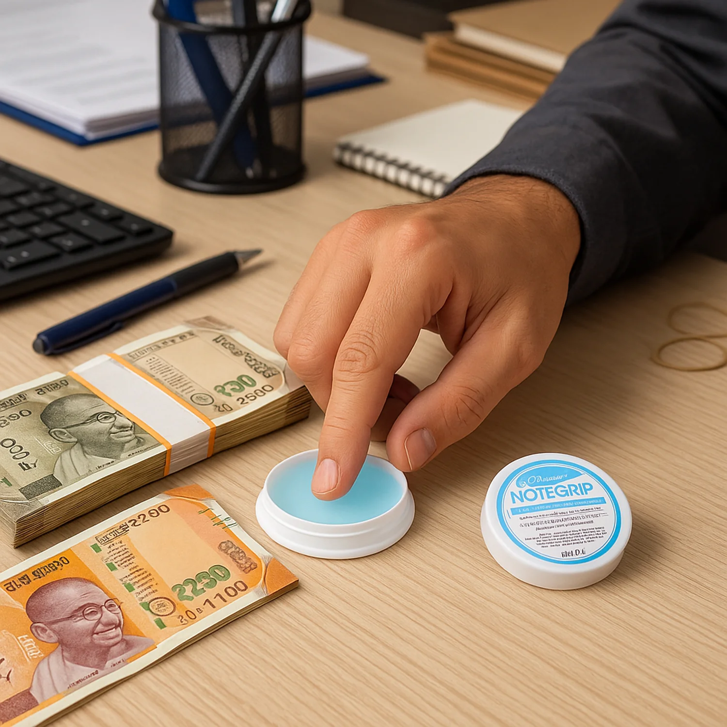 Officemate Note Grip 30g – Non-Sticky Gel for Easy Note Counting & Page Turning - Image 7