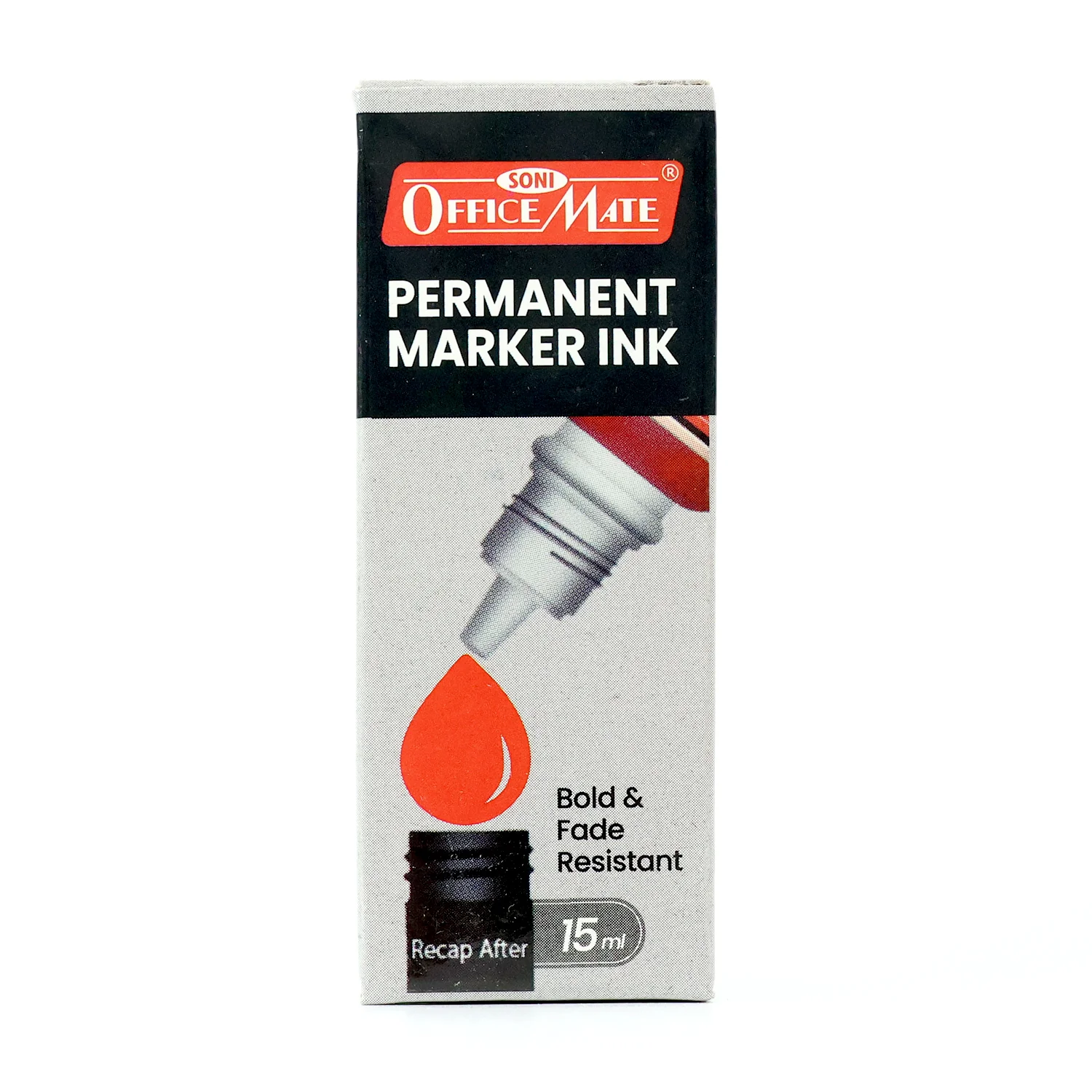 Officemate Permanent Marker Ink Blue – 15 ml Refill Bottle | Bold & Fade-Resistant - Image 2