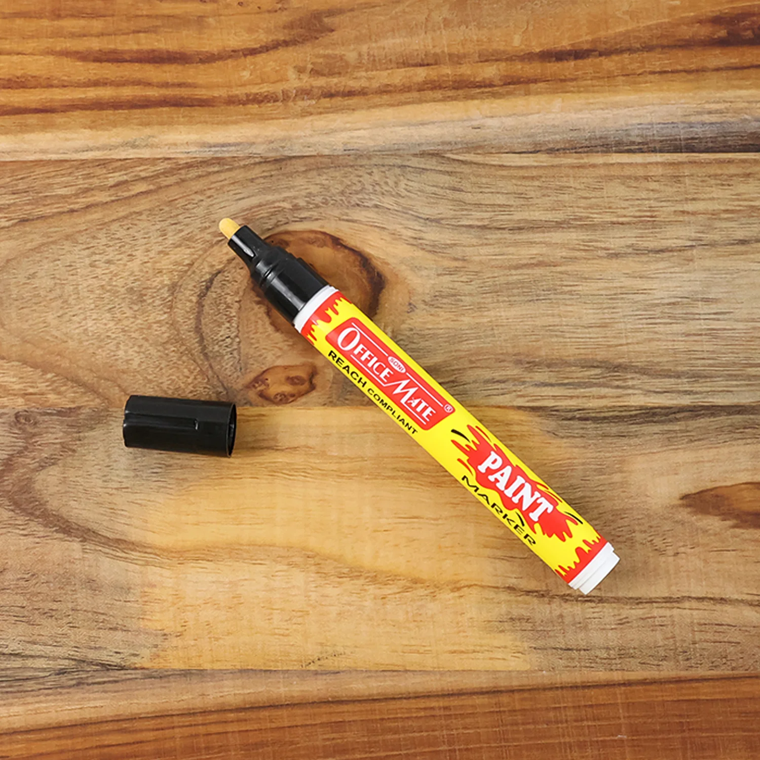 Officemate Permanent Paint Marker Pen Black – Quick Dry, Bold Writing, REACH - Image 4