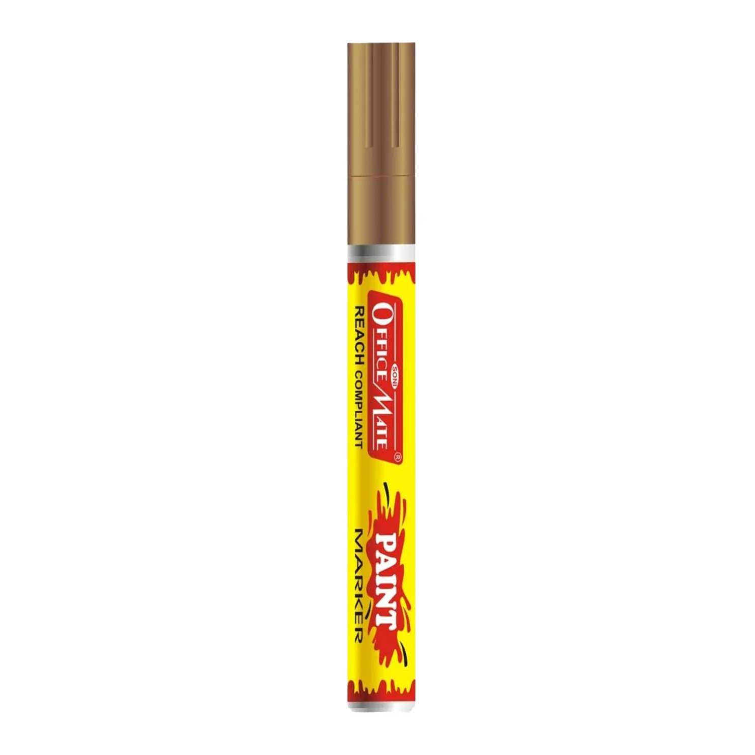 Officemate Permanent Paint Marker – Golden Quick-Dry Water-Resistant Ink - Image 5